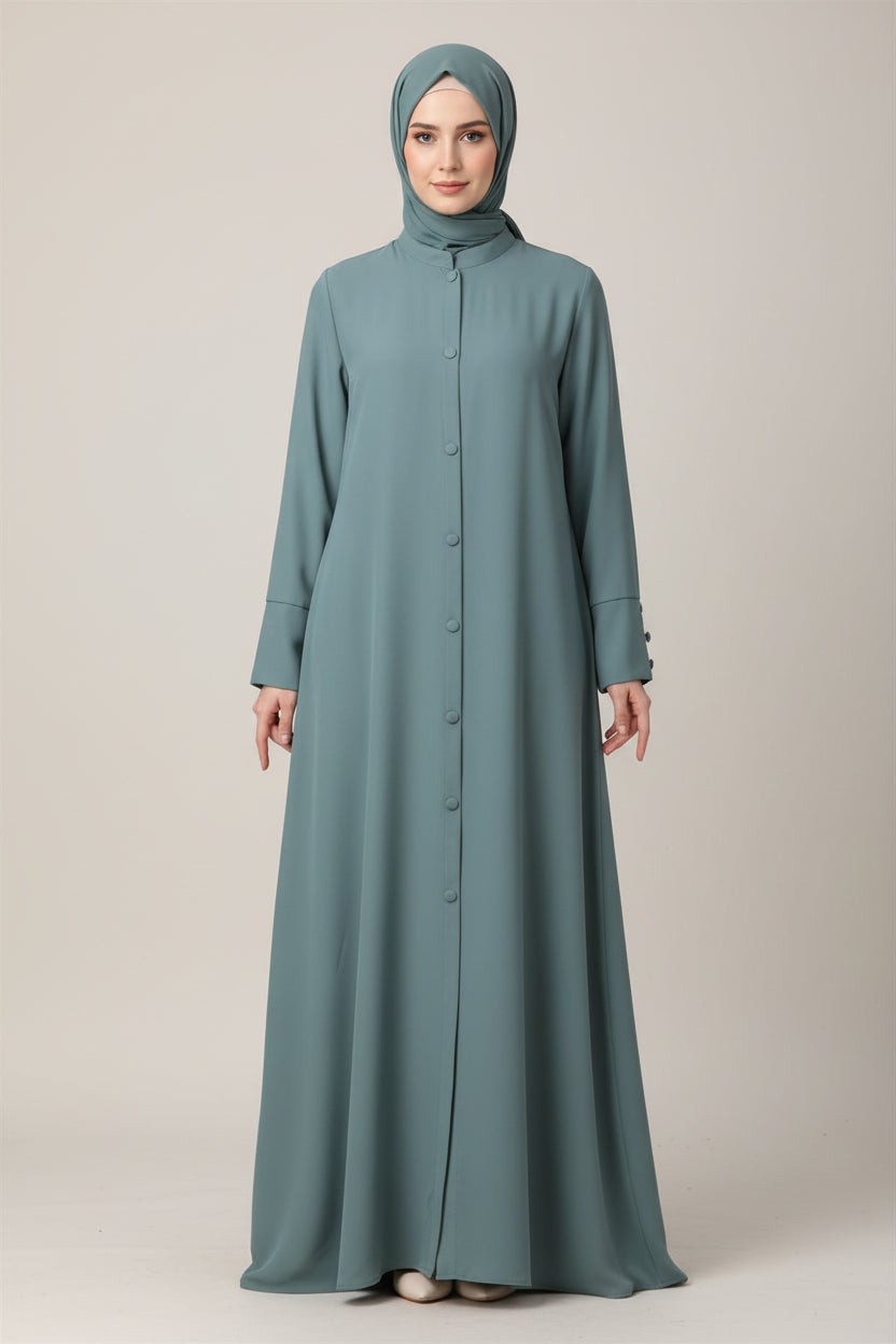 Simple side pocket Abaya- MH072