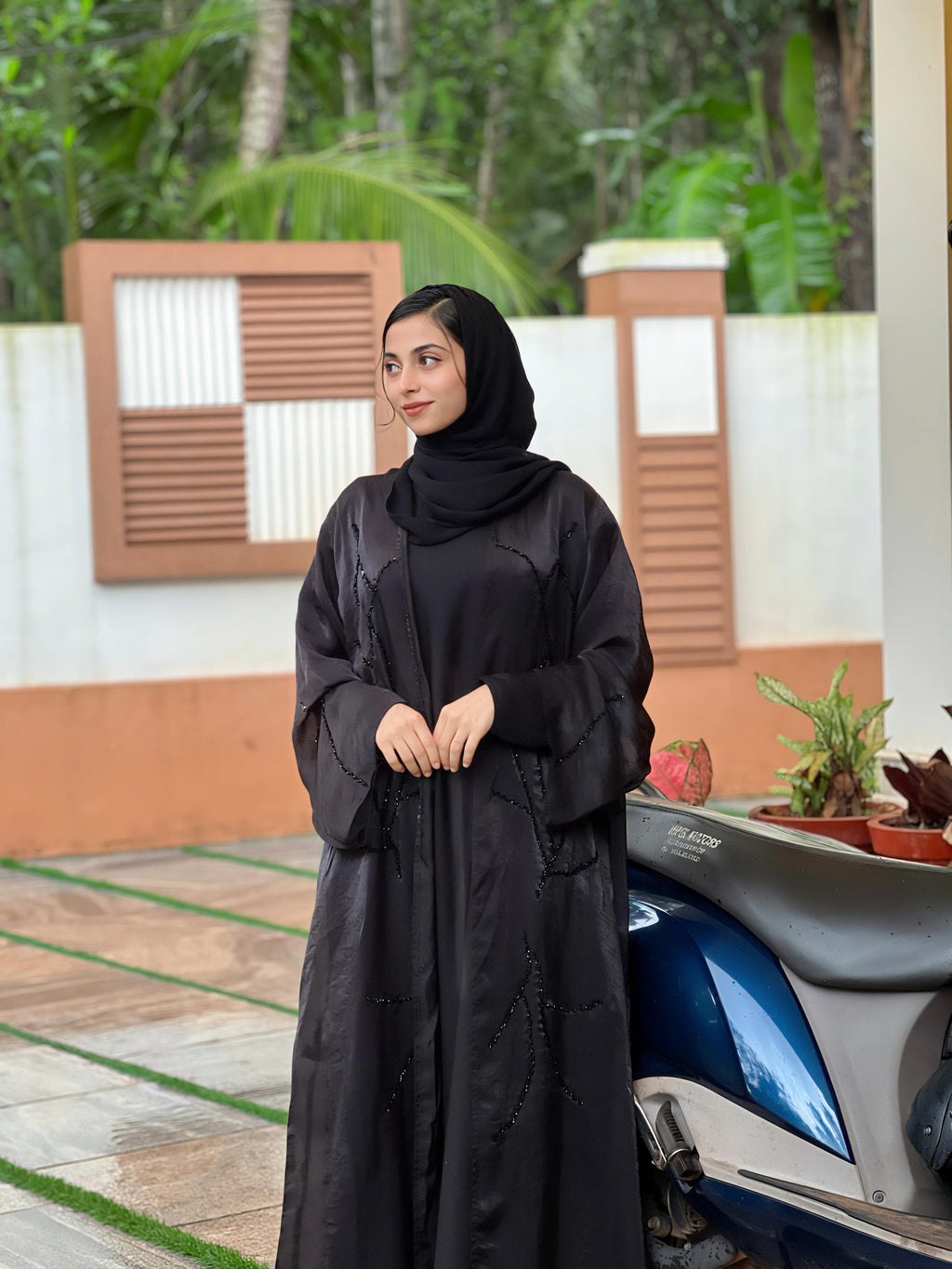 Sana Black Party Abaya- MH008