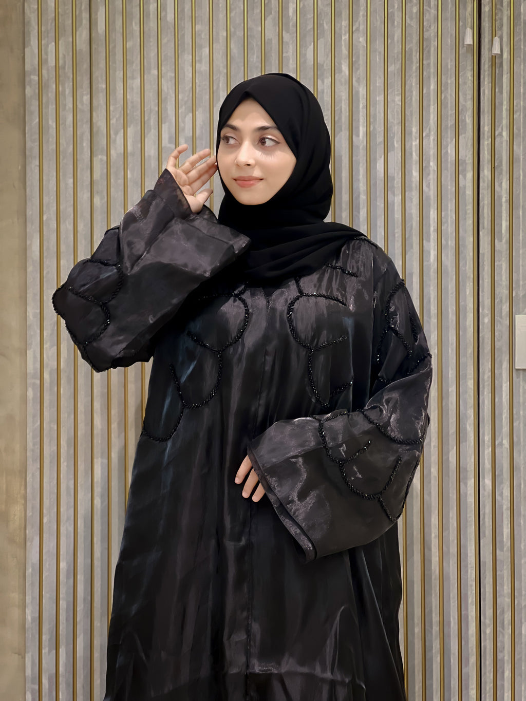 BLACK PARTY SANA ABAYA- MH014