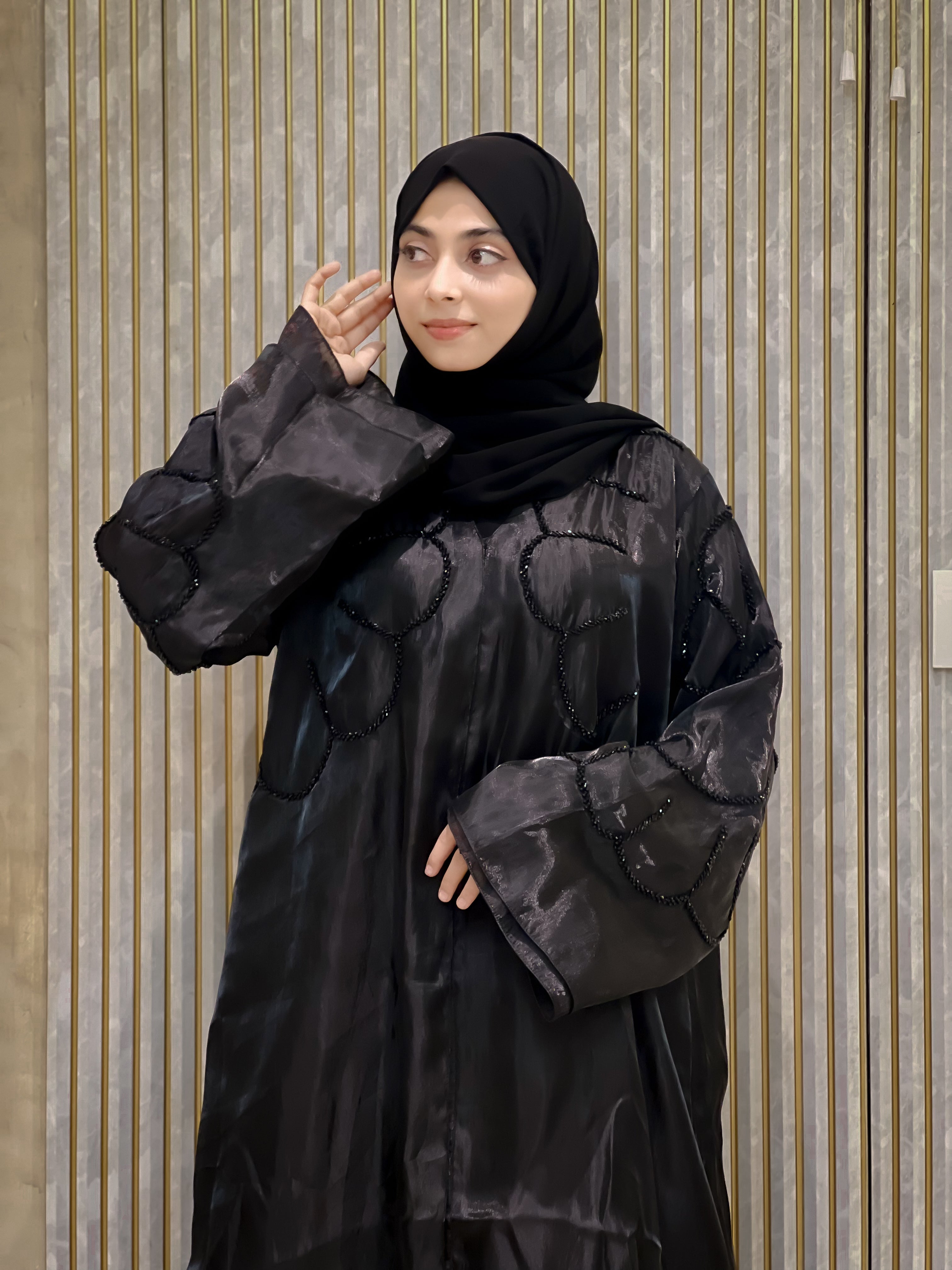 BLACK PARTY SANA ABAYA- MH014