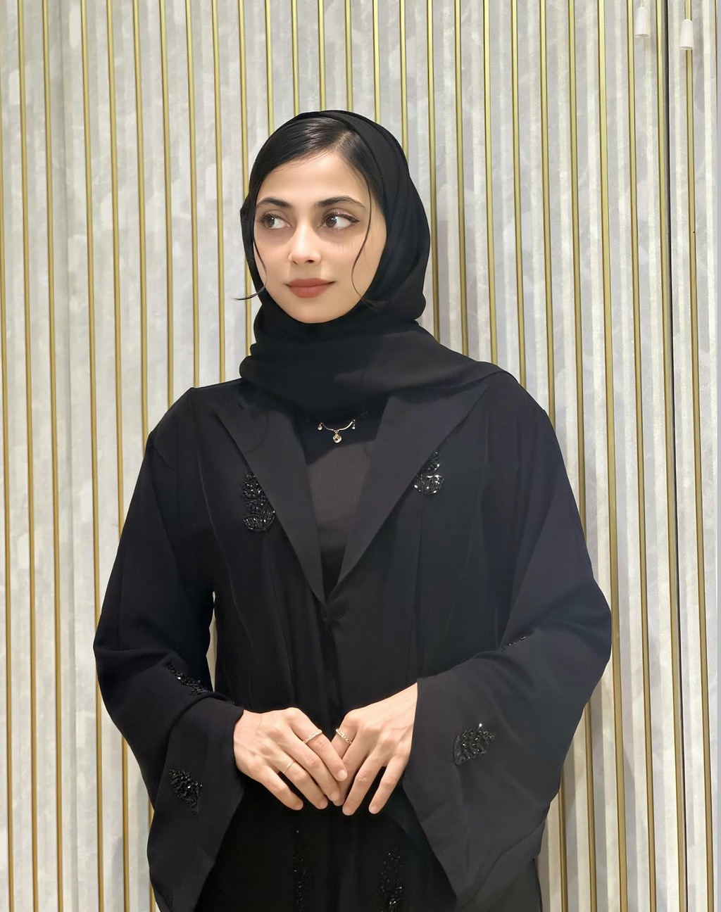 Sana Raven Black Abaya- MH030