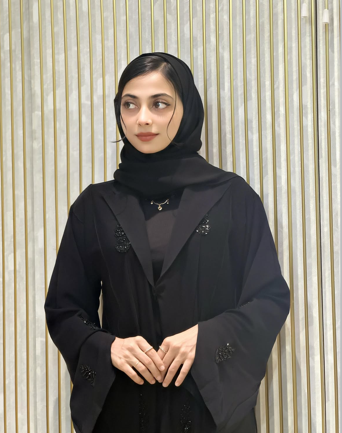 Sana Raven Black Abaya- MH030