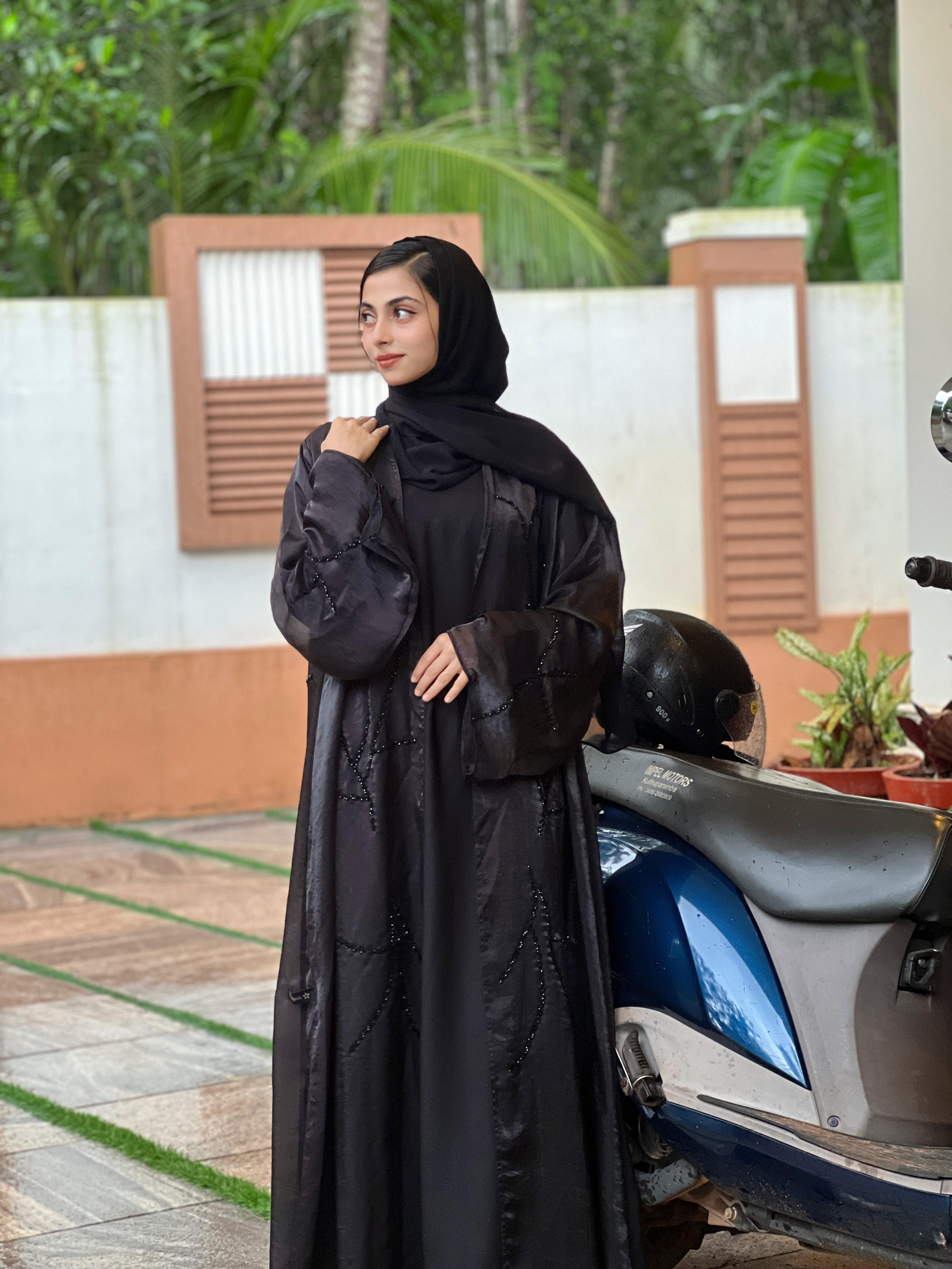 Sana Black Party Abaya- MH008