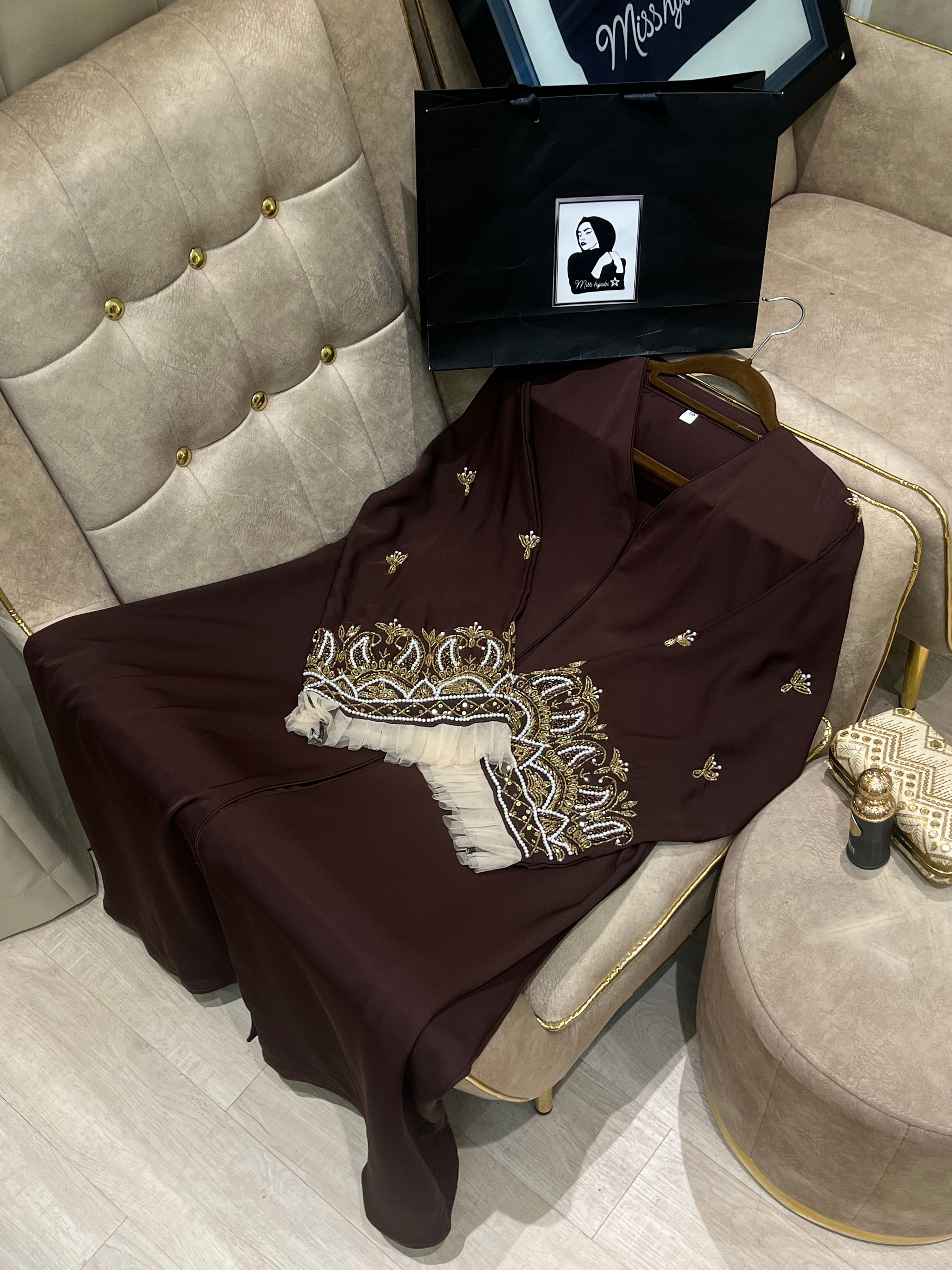 Luxury Brown Abaya for Women | Premium Modest Wear- MH062