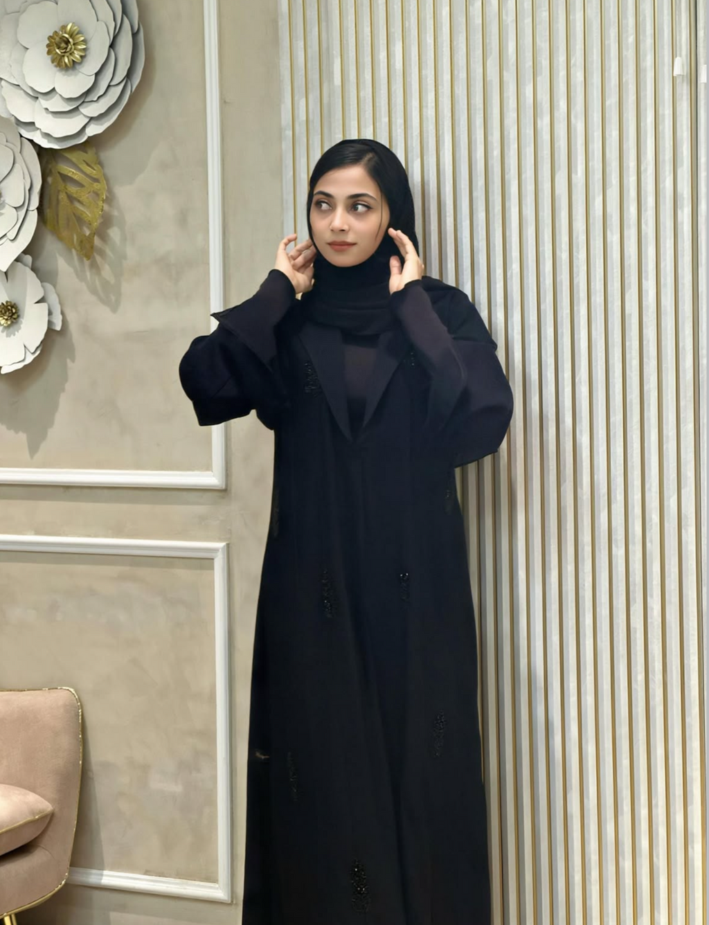 Sana Raven Black Abaya- MH030