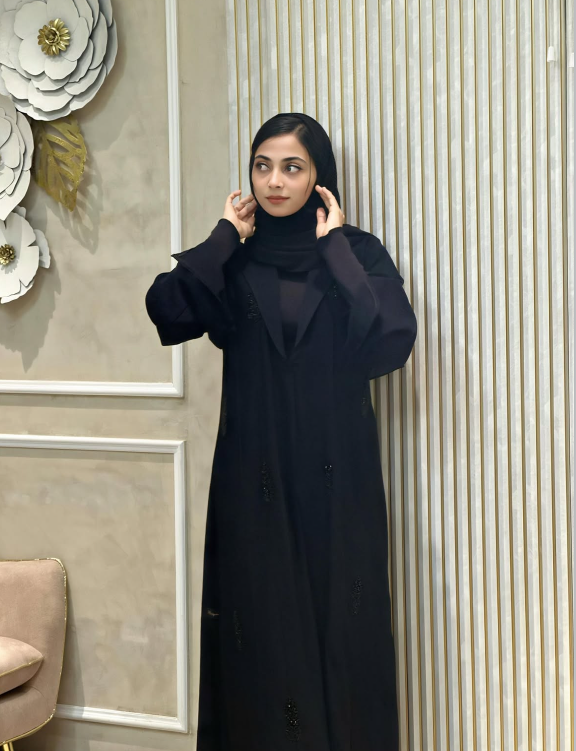 Sana Raven Black Abaya- MH030