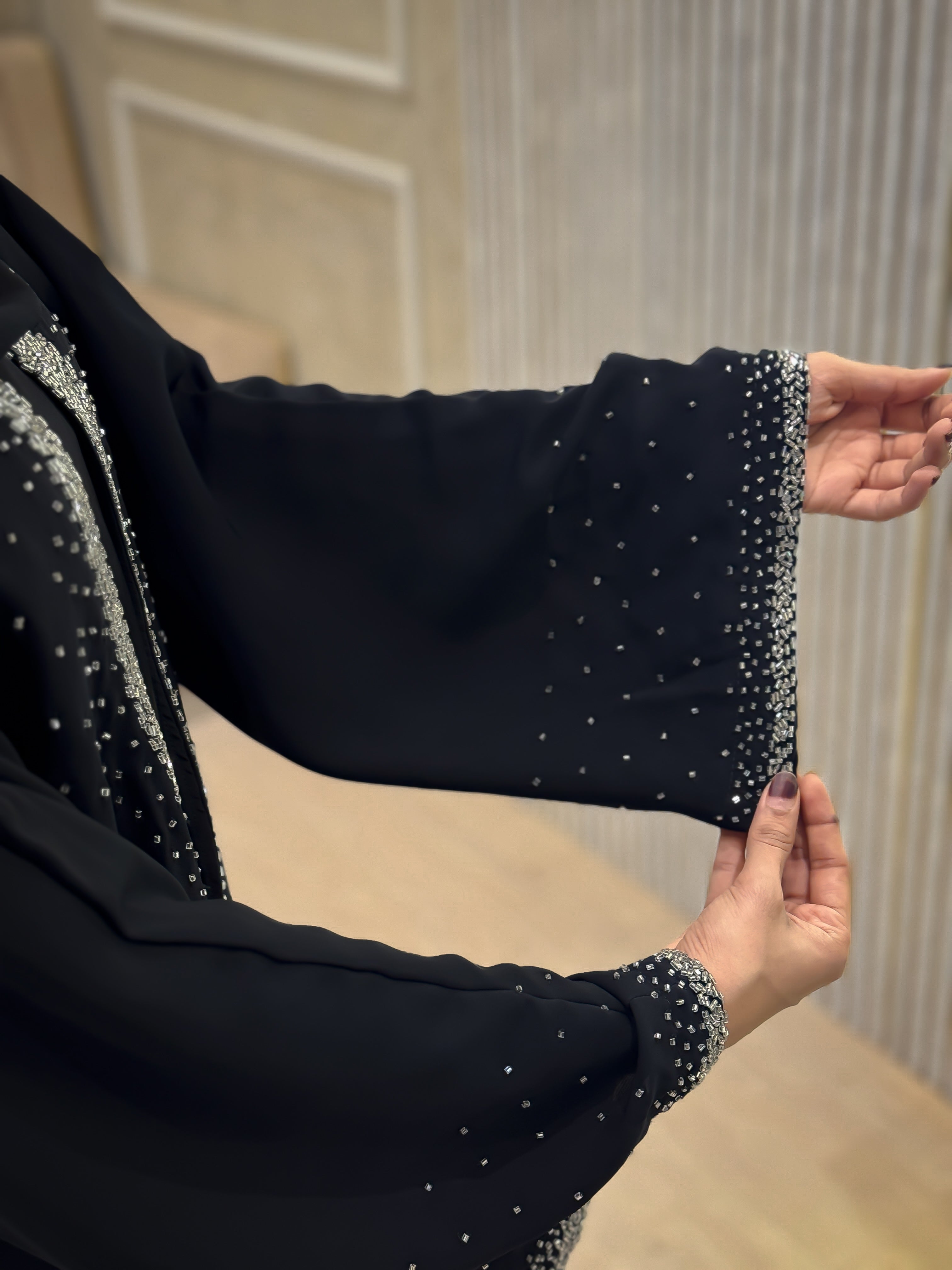 Black nafz Abaya -MH224