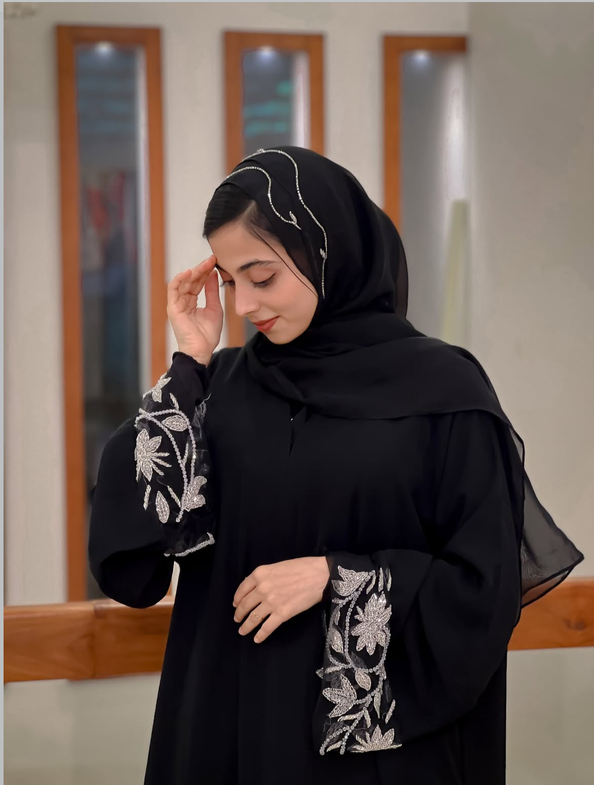 Sana Onyx Black Abaya -MH029