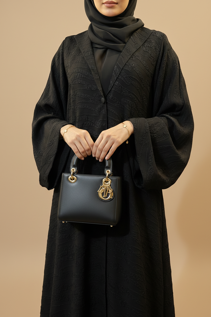 Sana Black Coat Abaya -MH025