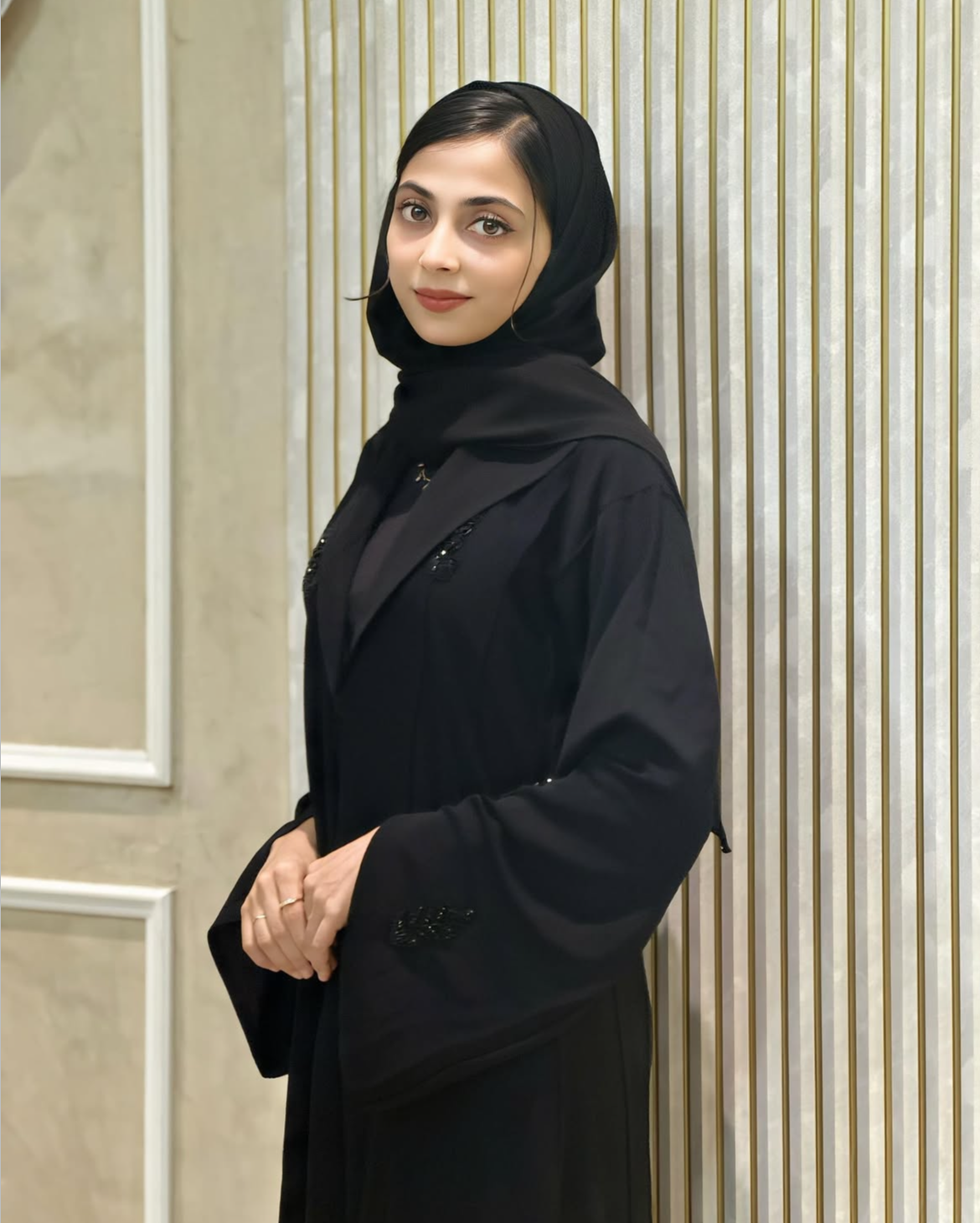 Sana Raven Black Abaya- MH030