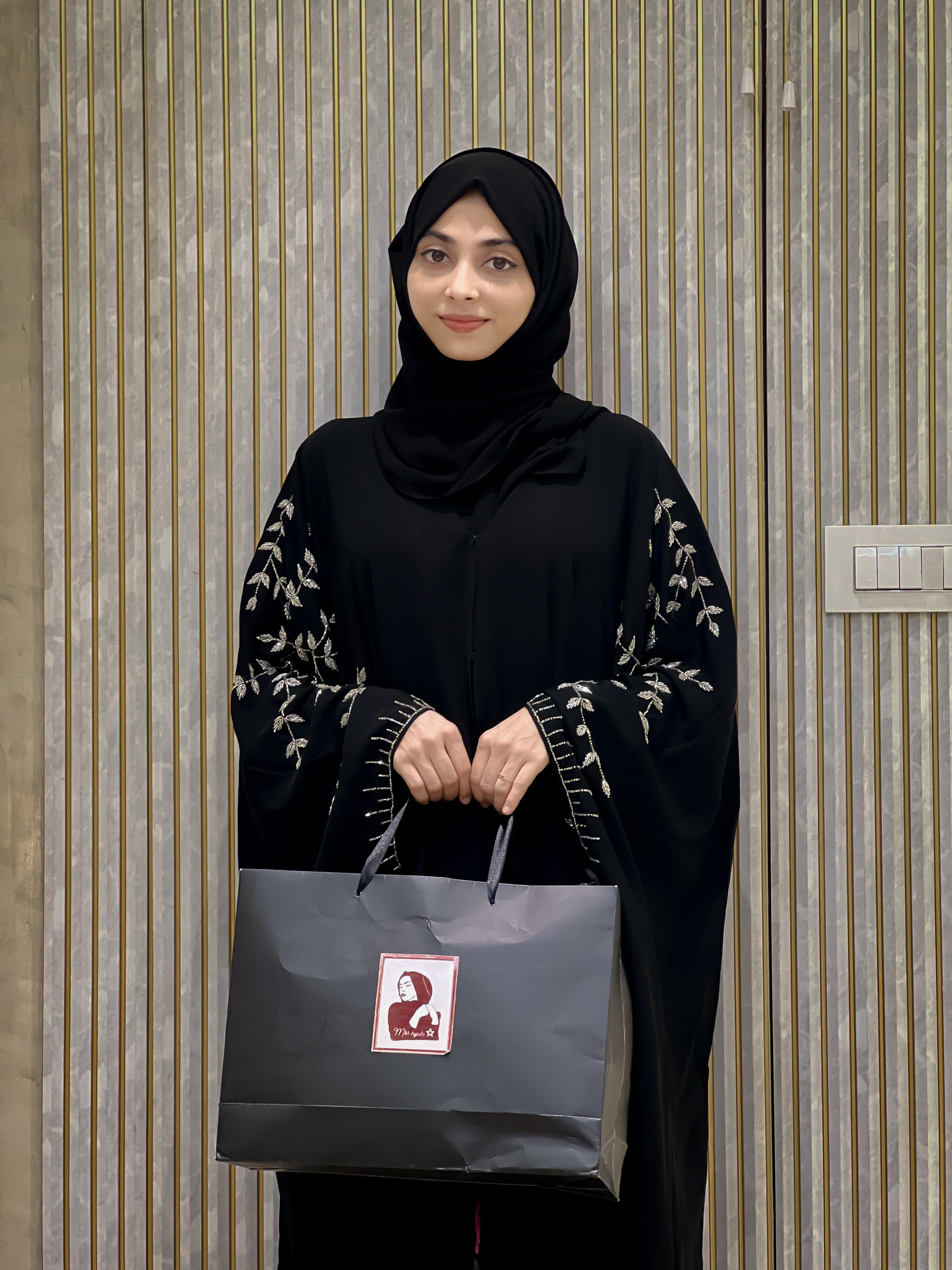 Sana Black Party Abaya- MH012