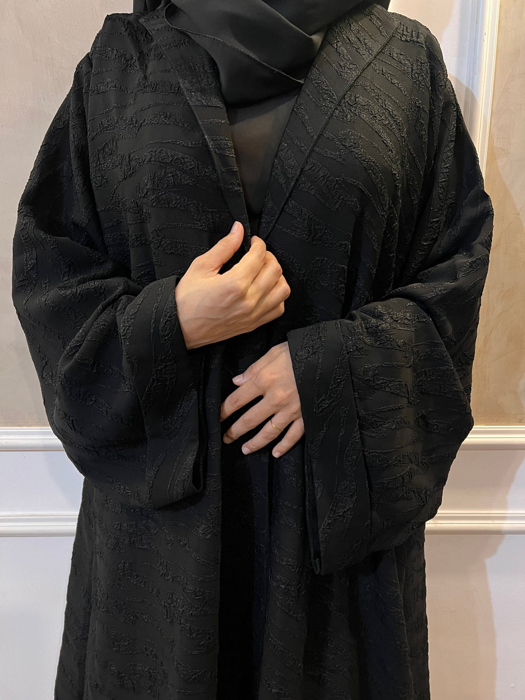 Sana Black Coat Abaya -MH025