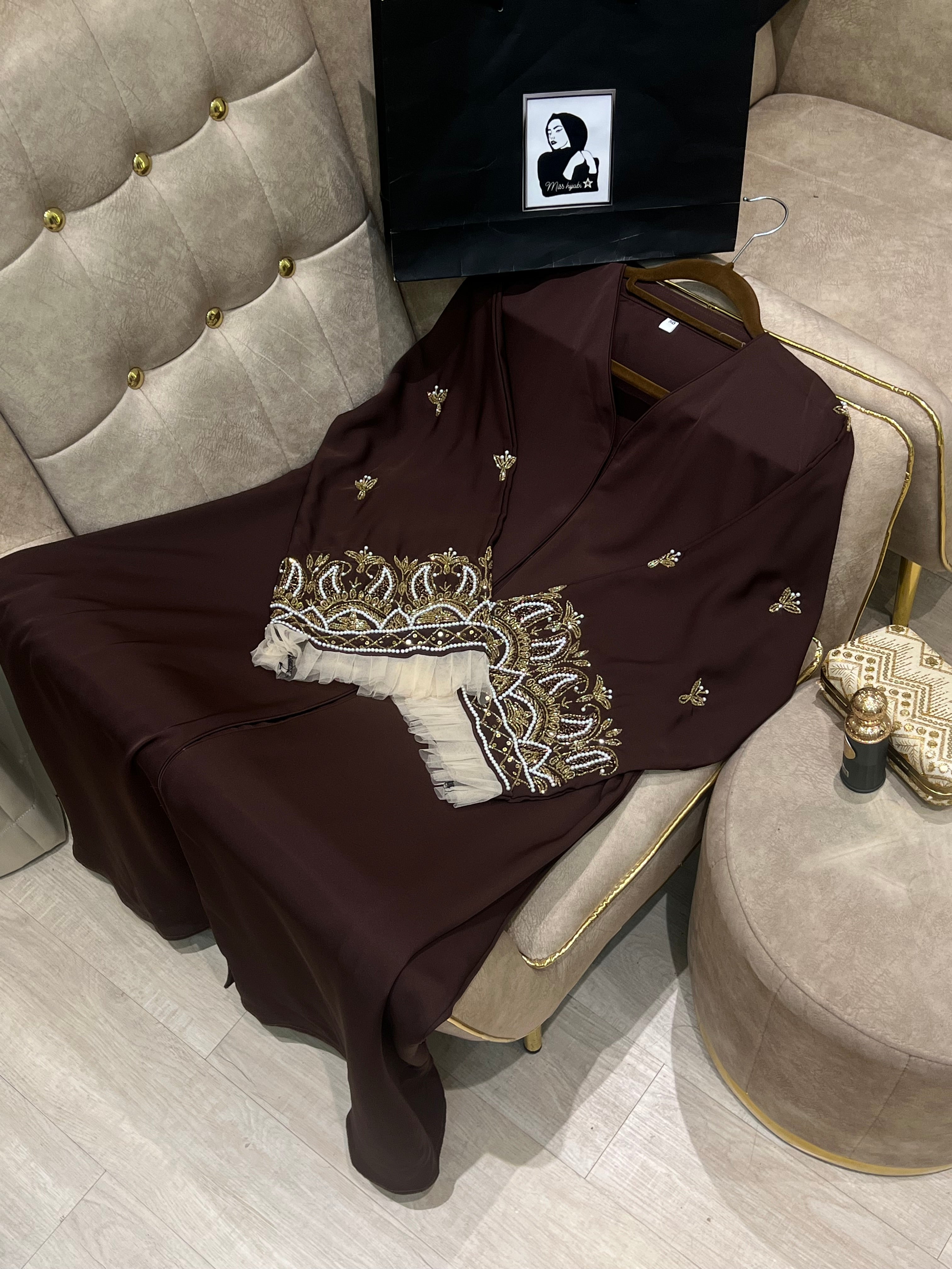 Luxury Brown Abaya for Women | Premium Modest Wear- MH062