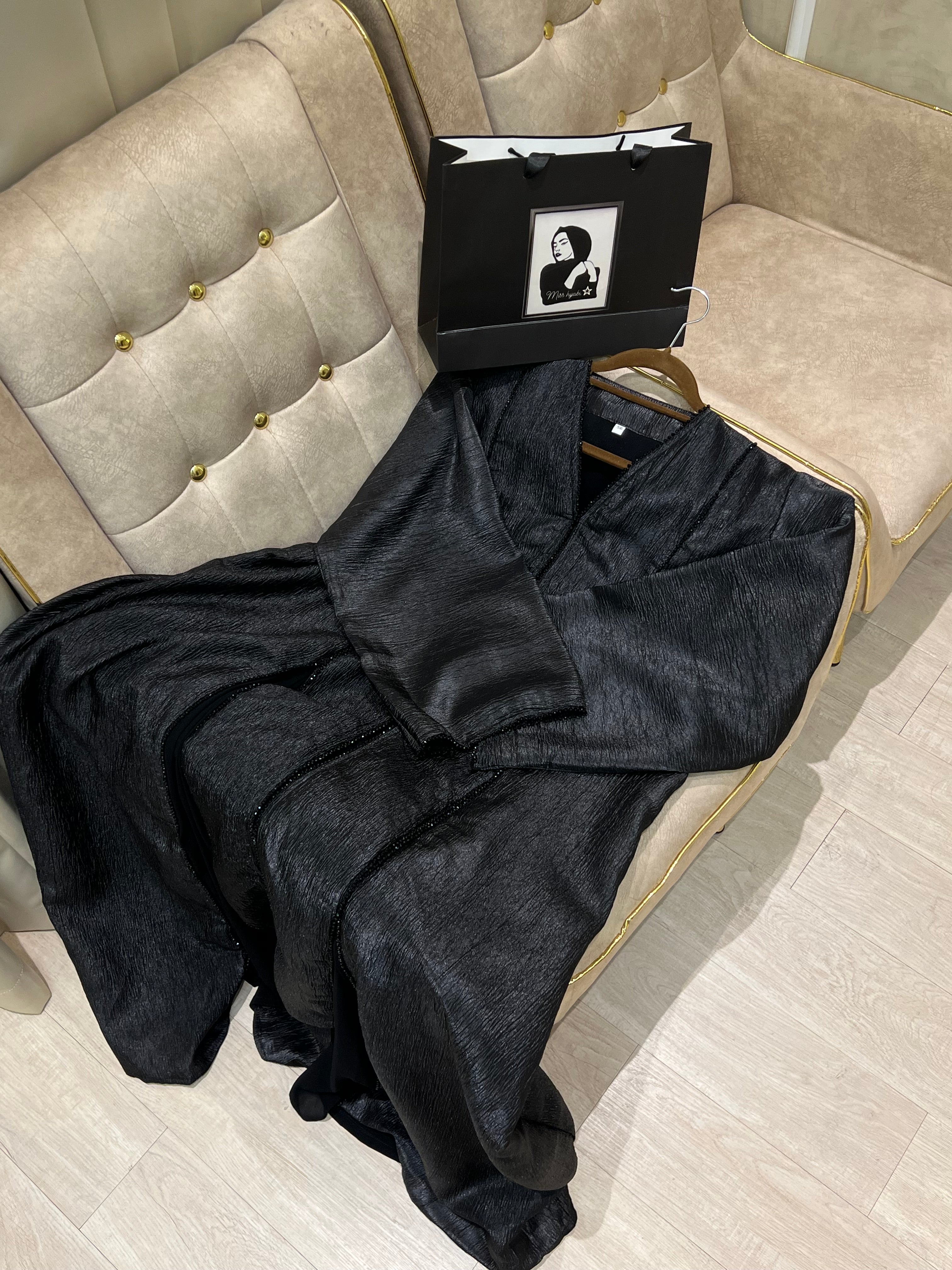 Black Obsidian Abaya- MH040