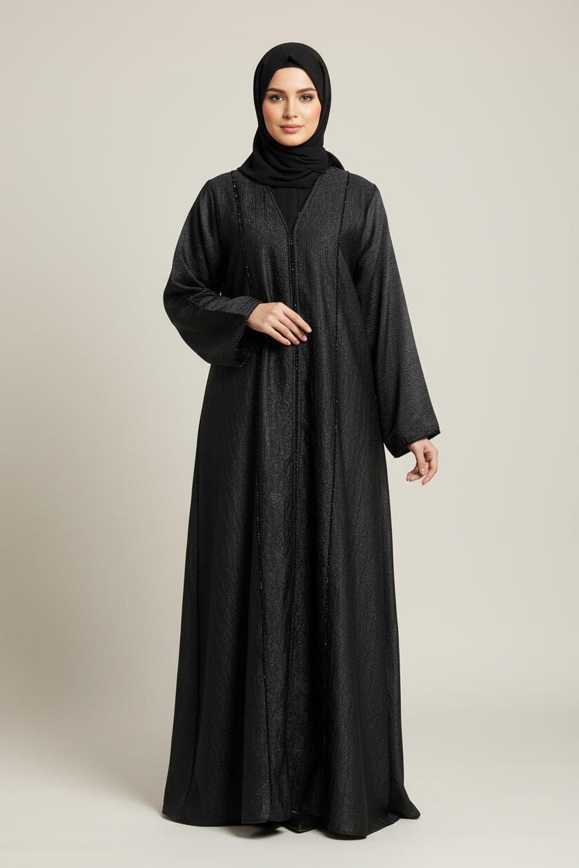 Black Obsidian Abaya- MH040