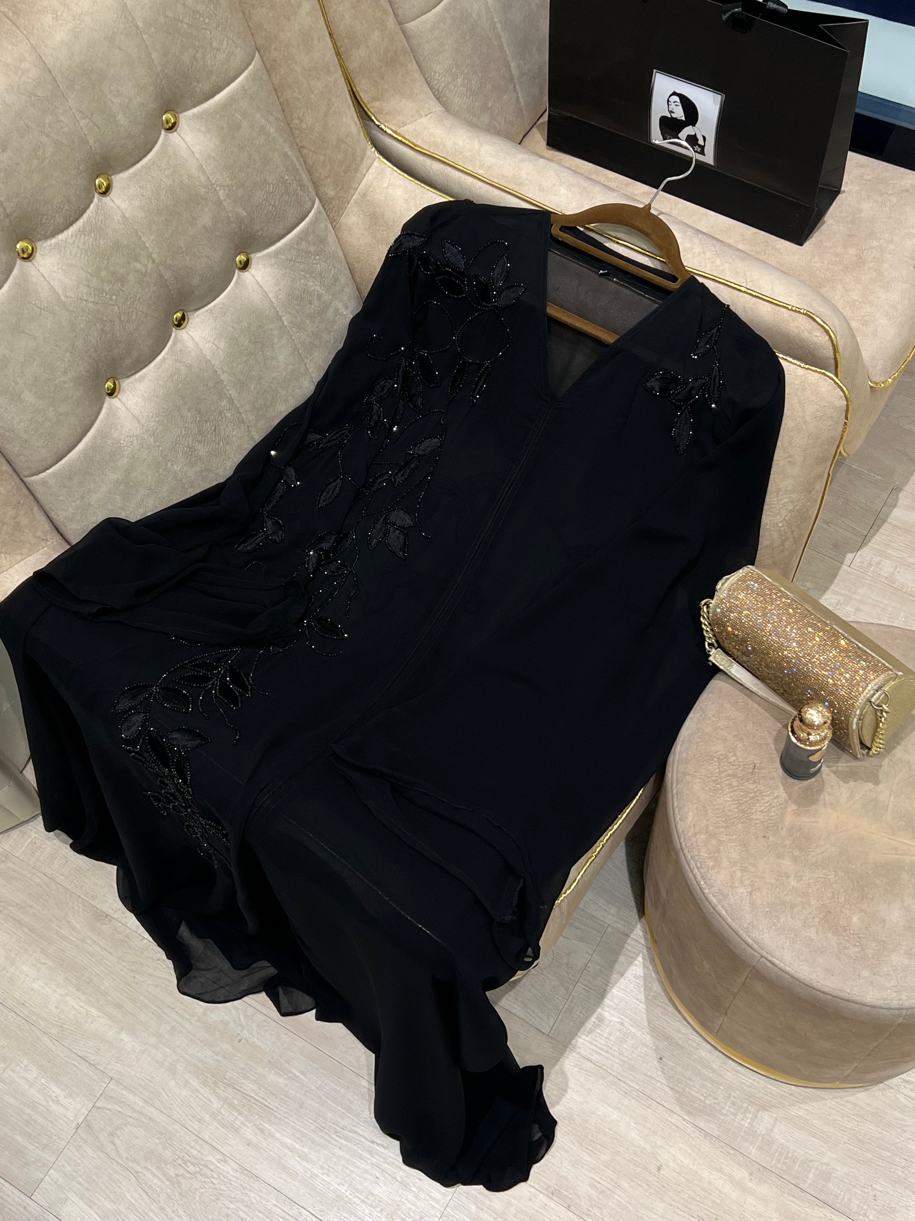 Luxury Black Abaya for Women | Timeless Modest Elegance - MH064