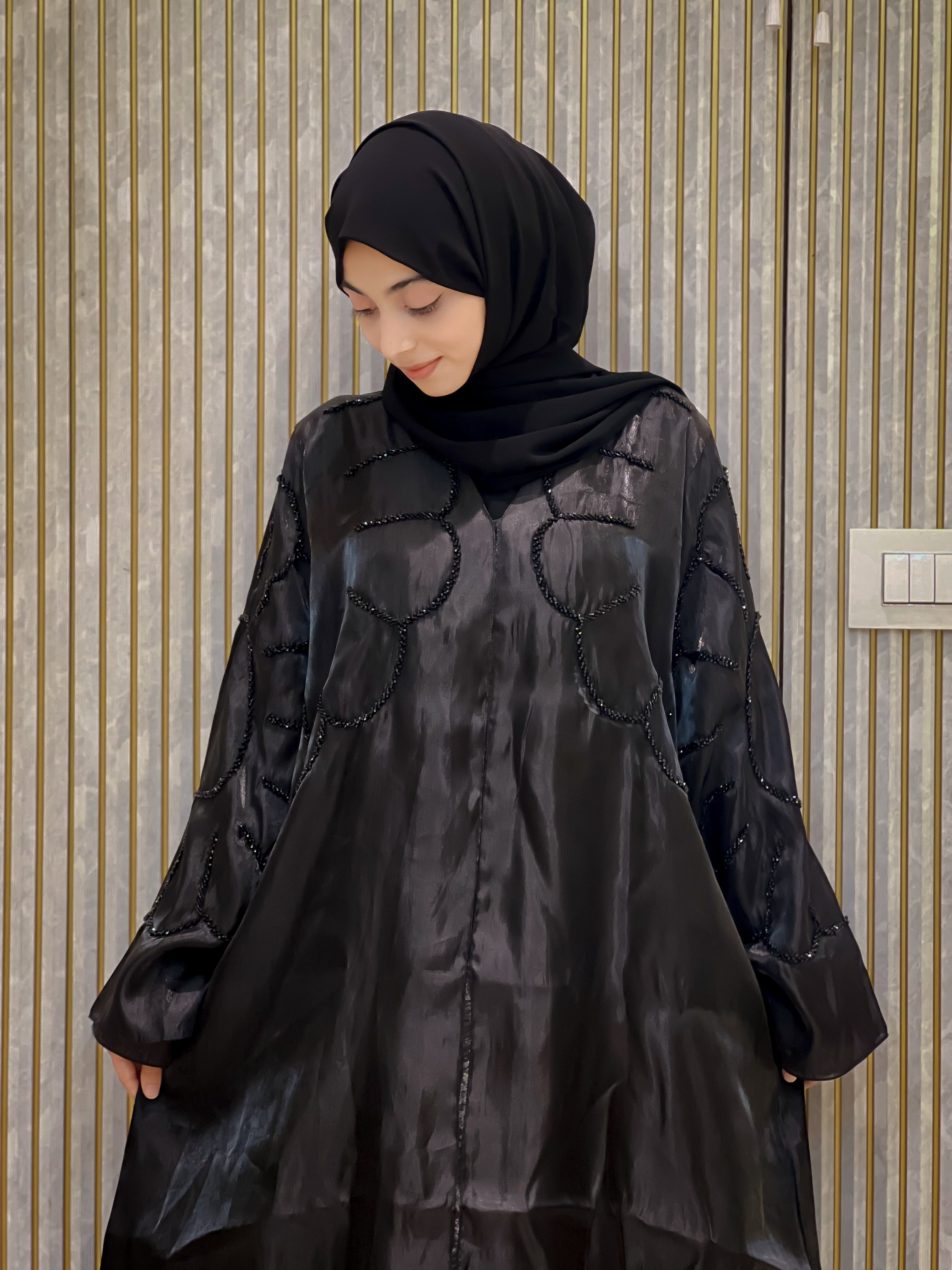 BLACK PARTY SANA ABAYA- MH014