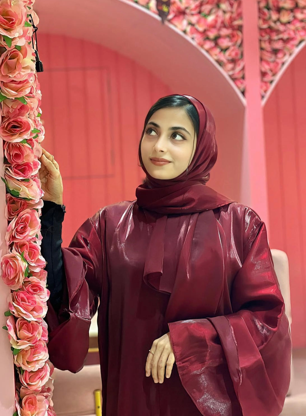 Sana Cherry party Abaya -MH007