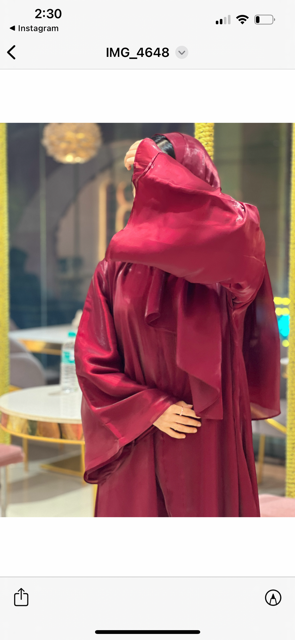 Sana Cherry party Abaya -MH007