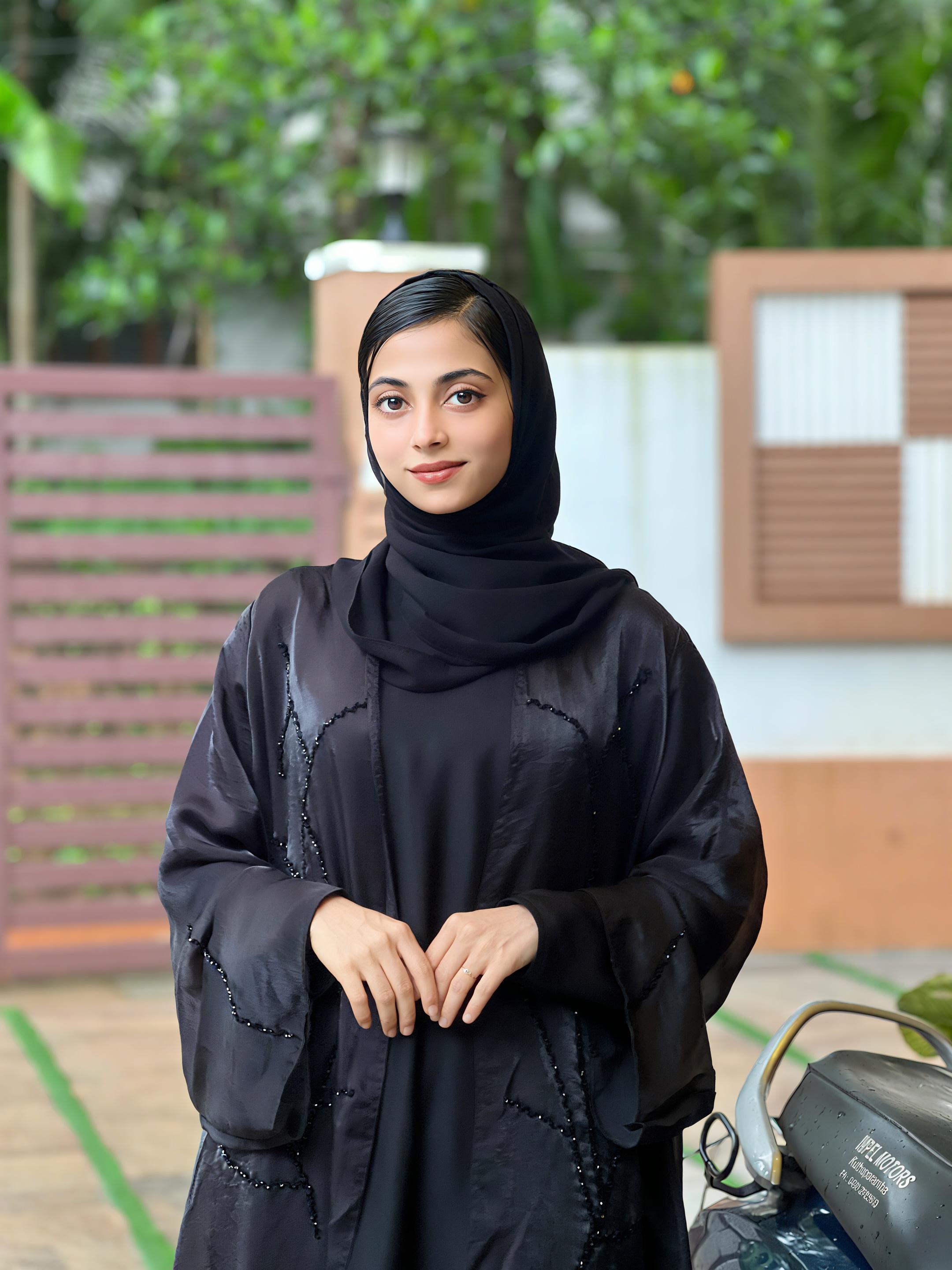 Sana Black Party Abaya- MH008