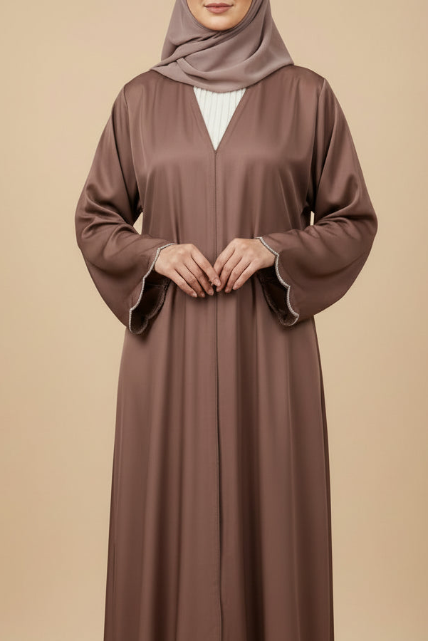 Brown Party Abaya- MH075