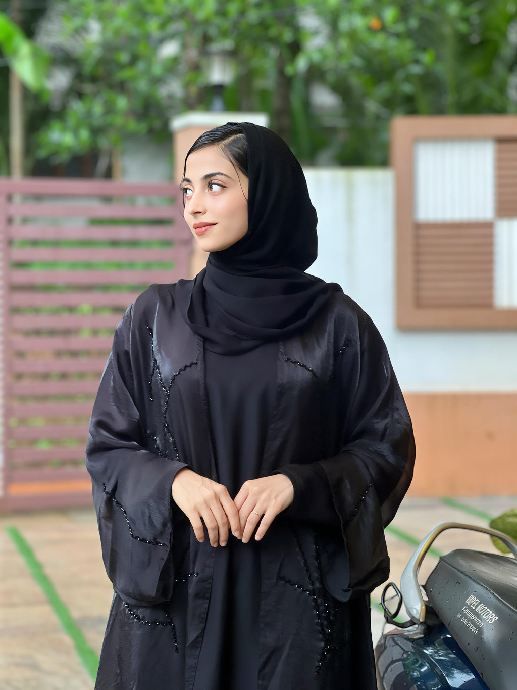 Sana Black Party Abaya- MH008