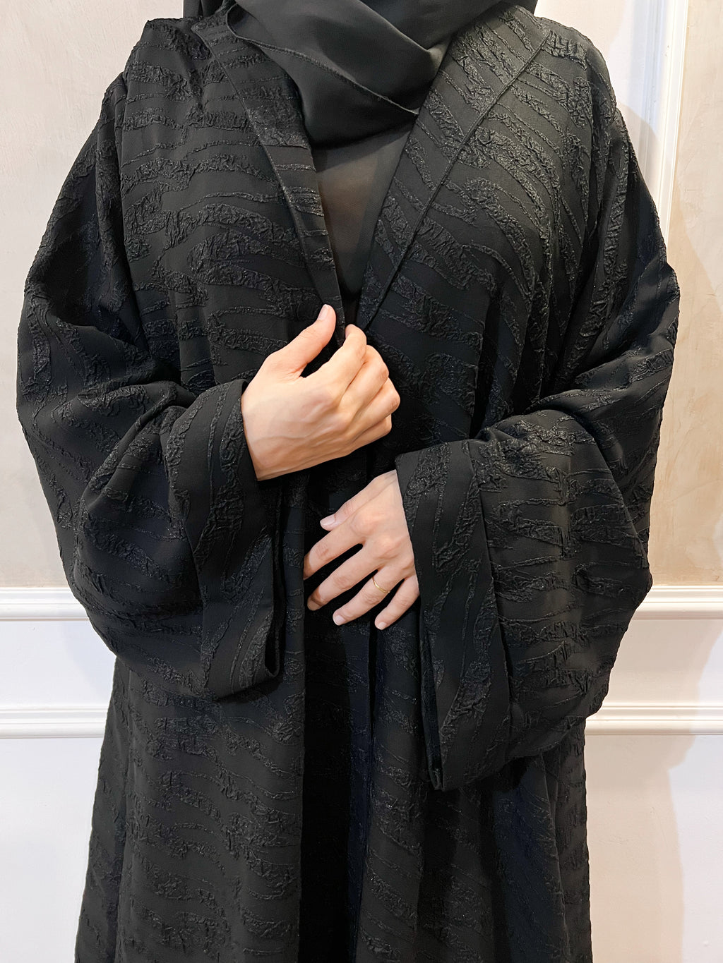 Sana Black Coat Abaya -MH025