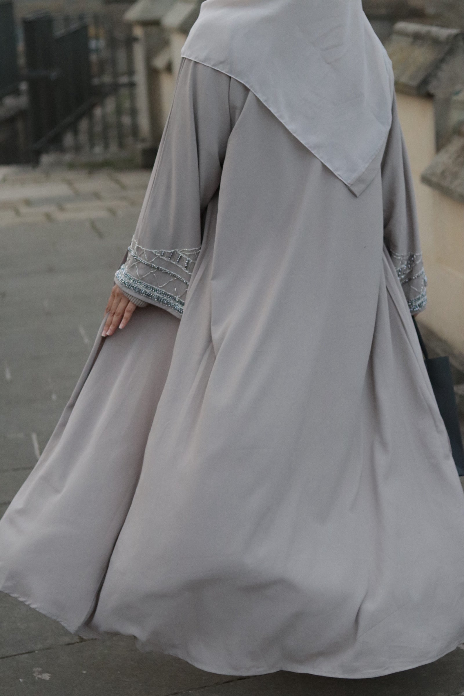 Veil of Beige Abaya -MH038