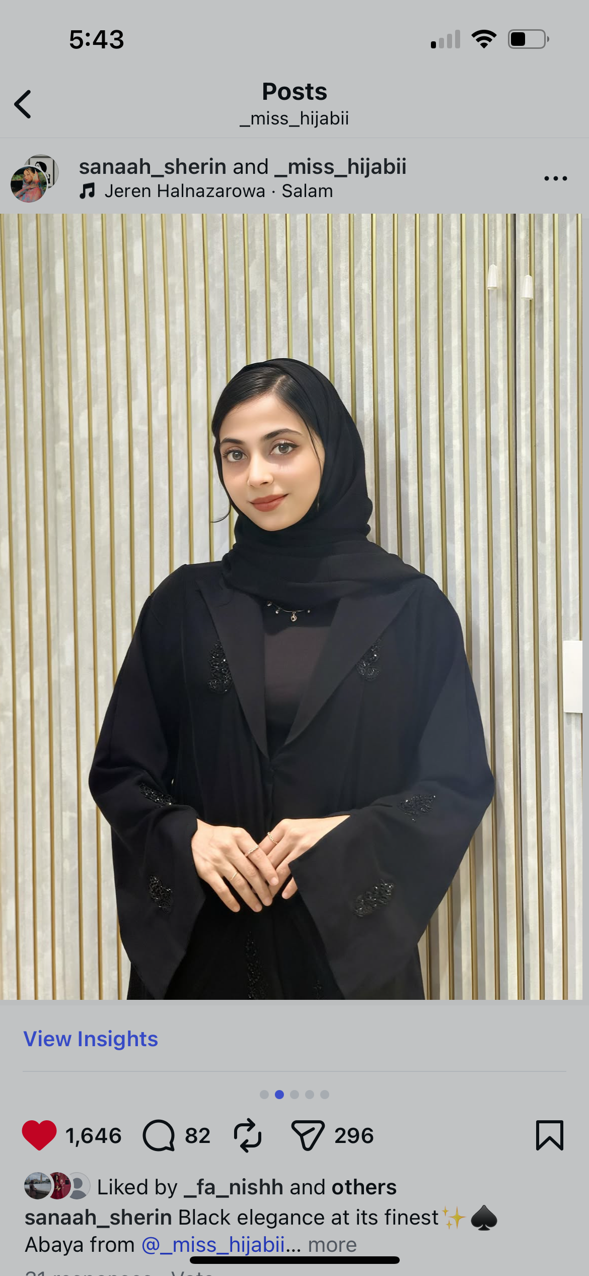 Sana Raven Black Abaya- MH030