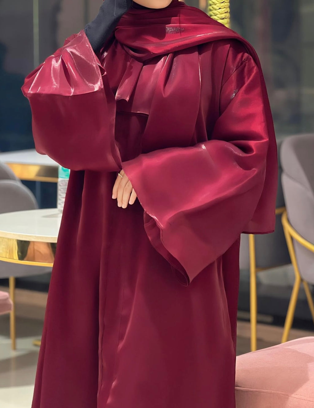 Sana Cherry party Abaya -MH007