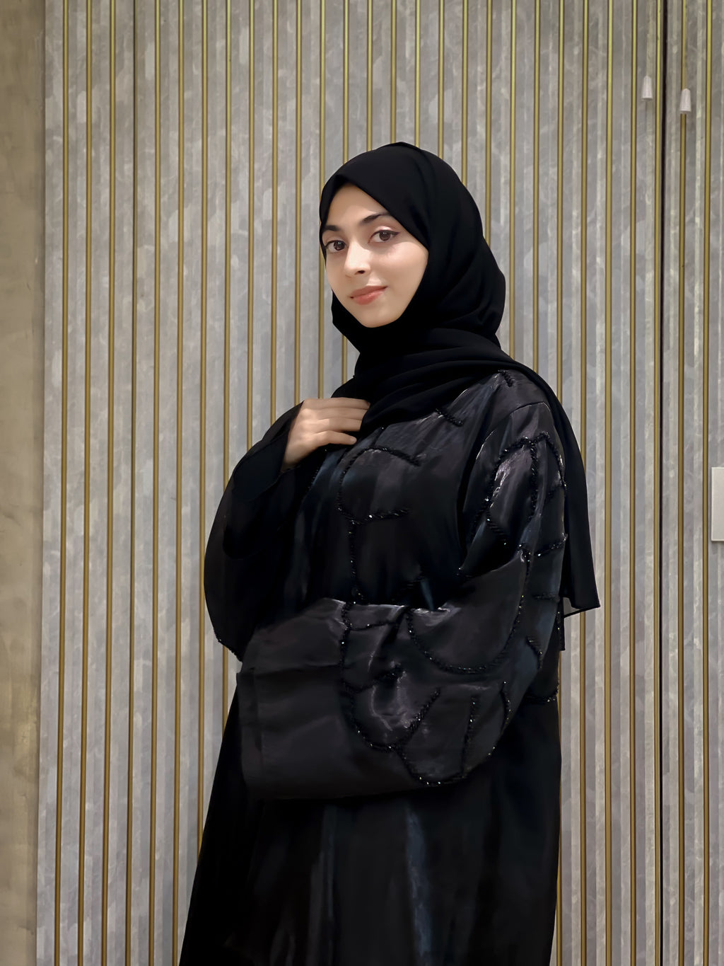 BLACK PARTY SANA ABAYA- MH014