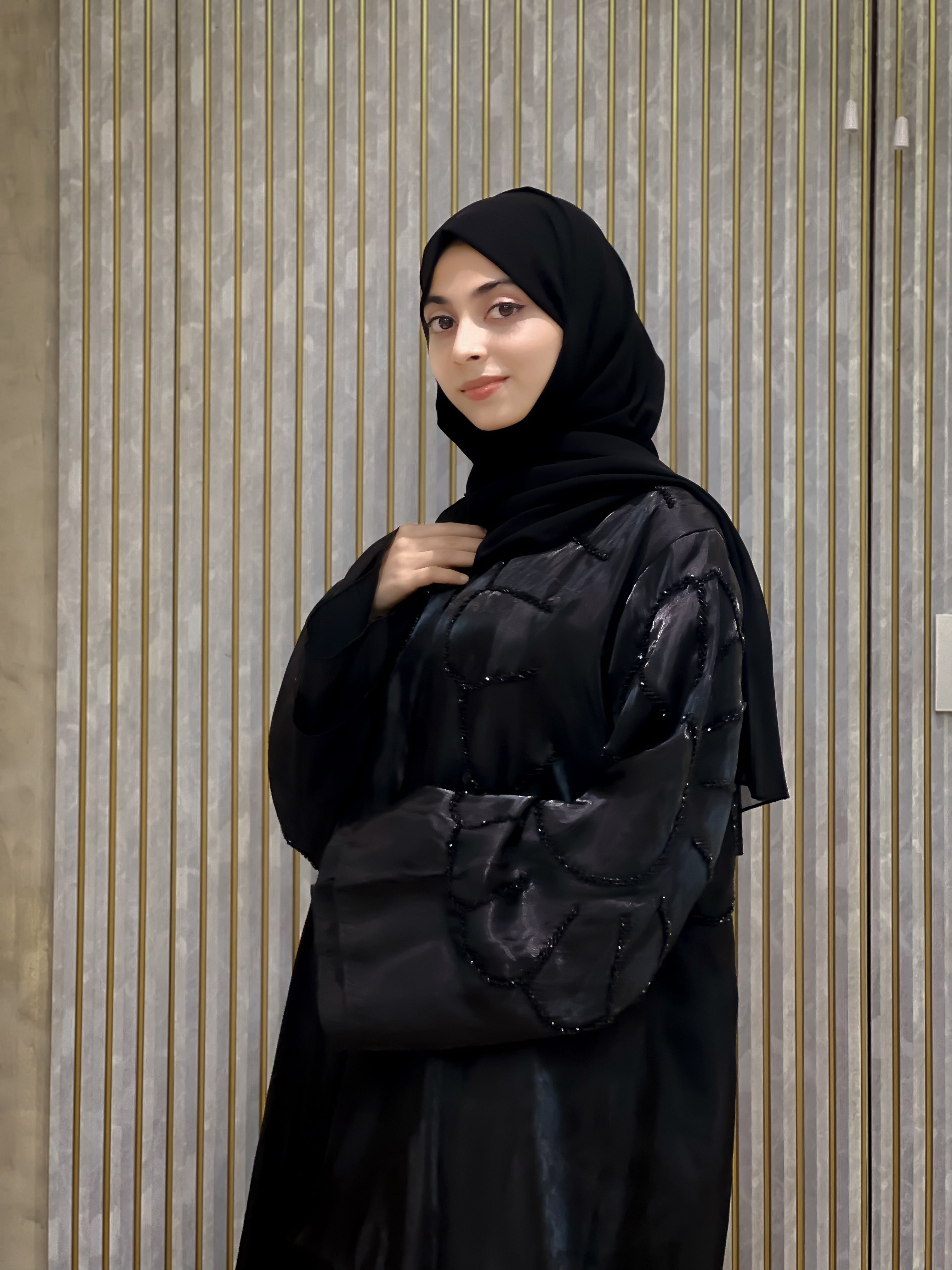 BLACK PARTY SANA ABAYA- MH014