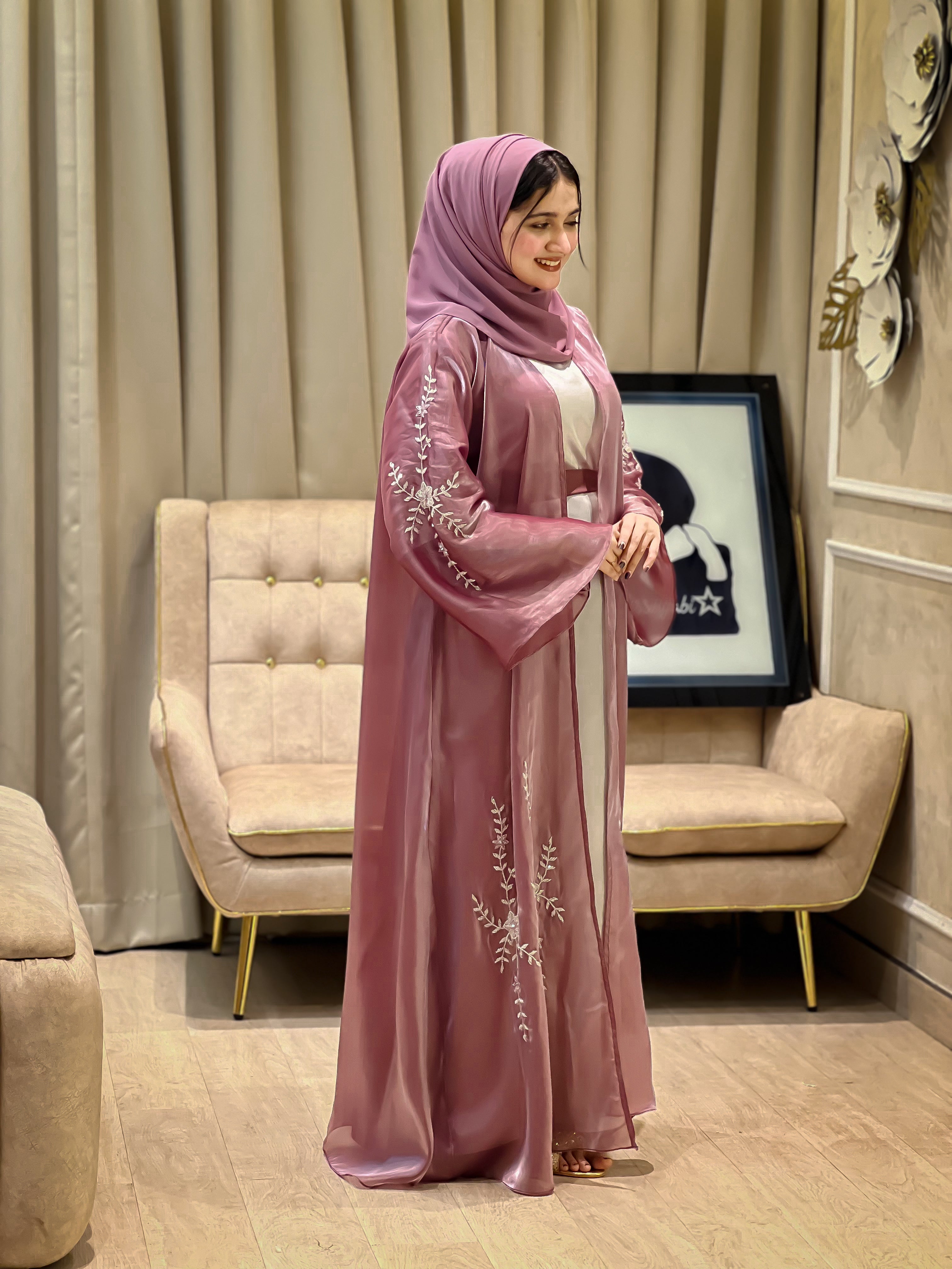 NAFZ Purple Abaya- MH002