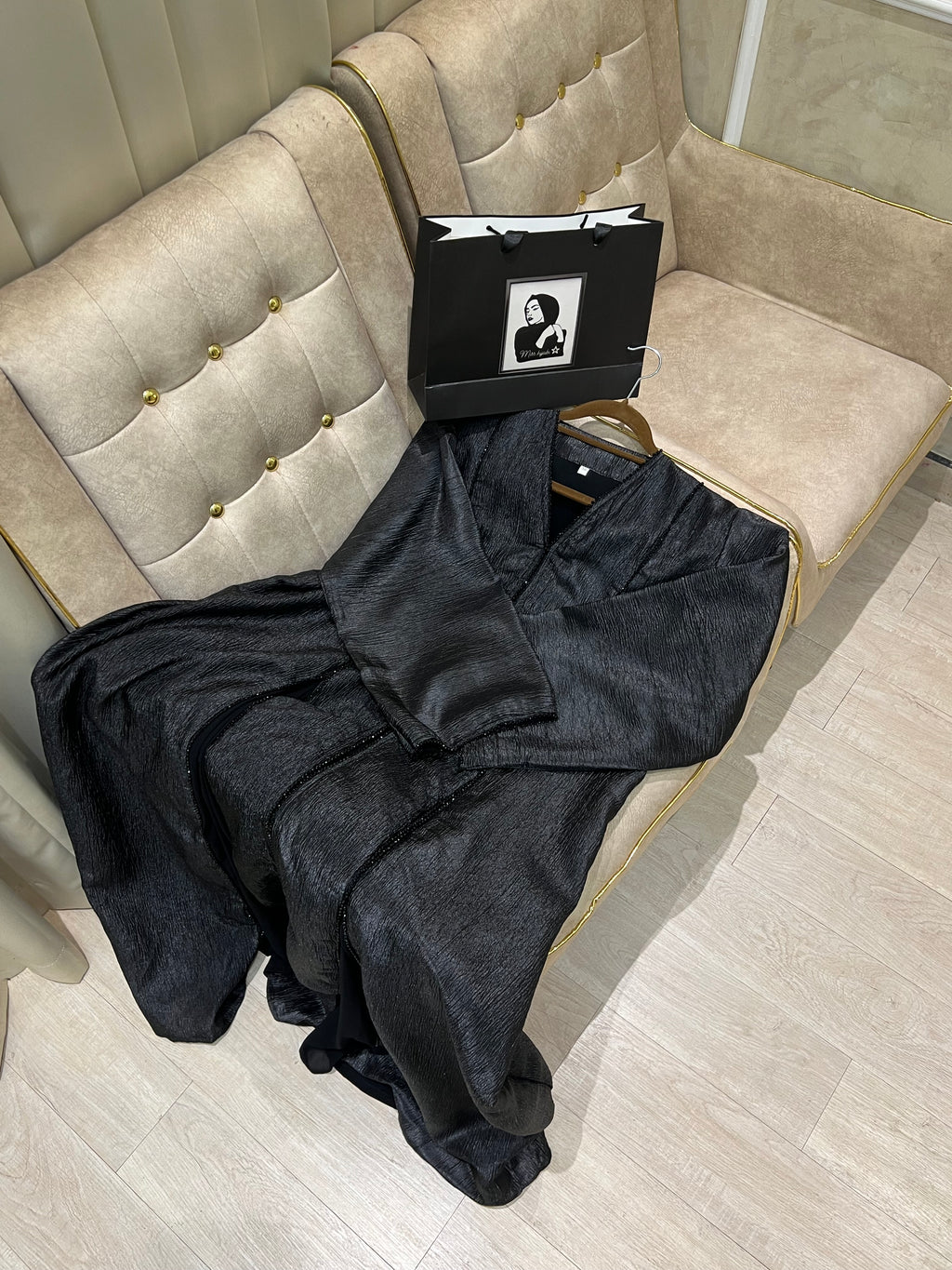 Black Obsidian Abaya- MH040