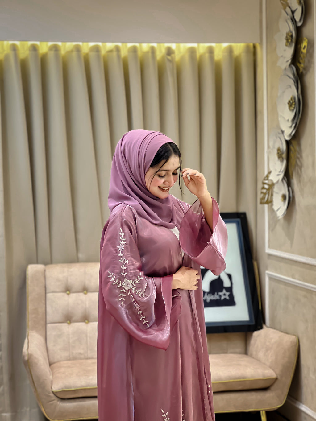 NAFZ Purple Abaya- MH002