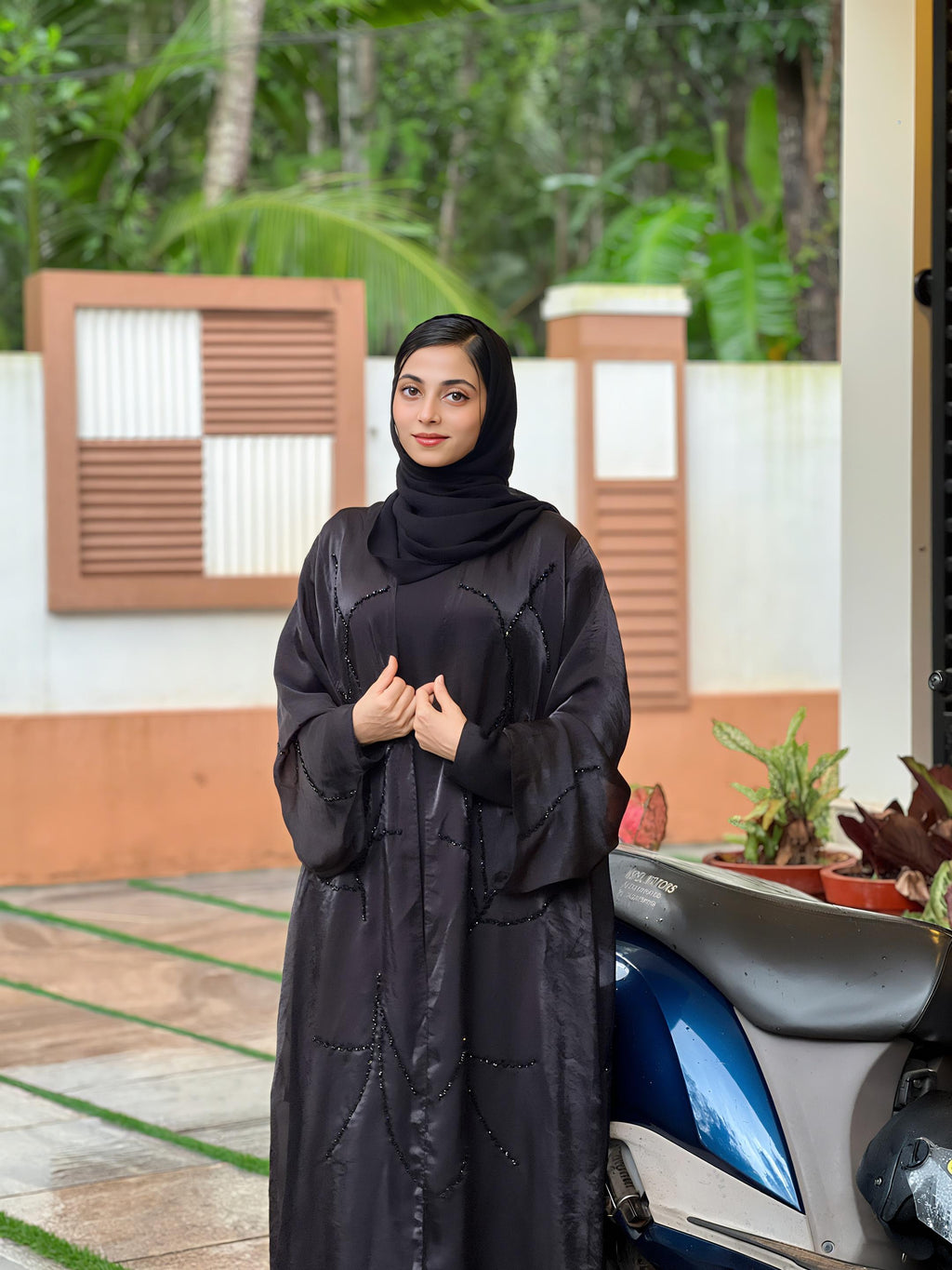 Sana Black Party Abaya- MH008