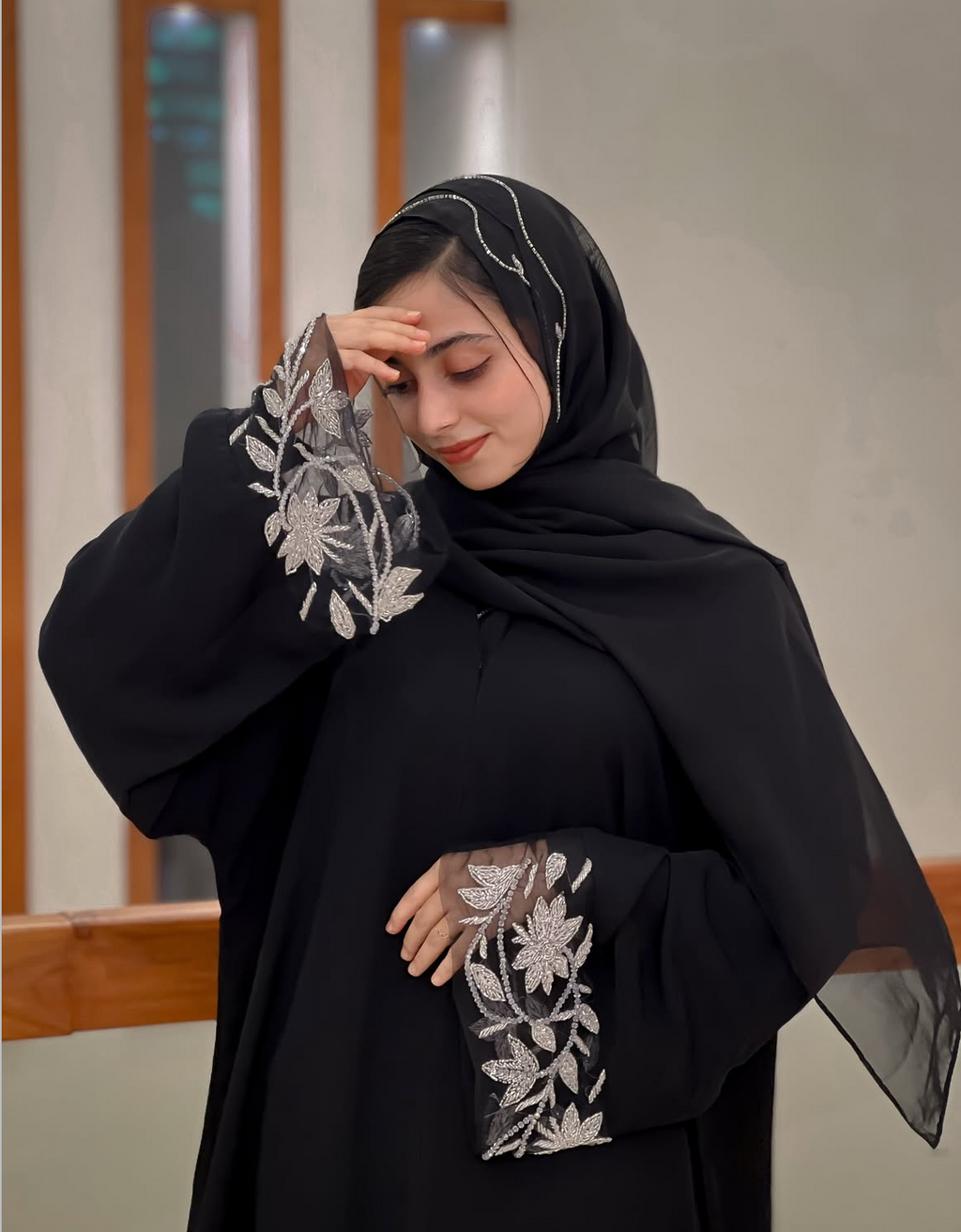 Sana Onyx Black Abaya -MH029