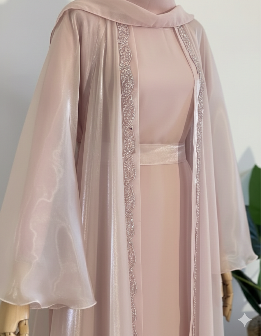 Luxury Organza Abaya- MH114
