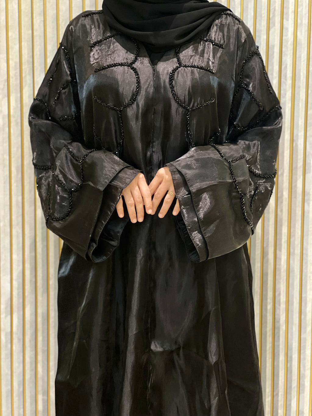 BLACK PARTY SANA ABAYA- MH014