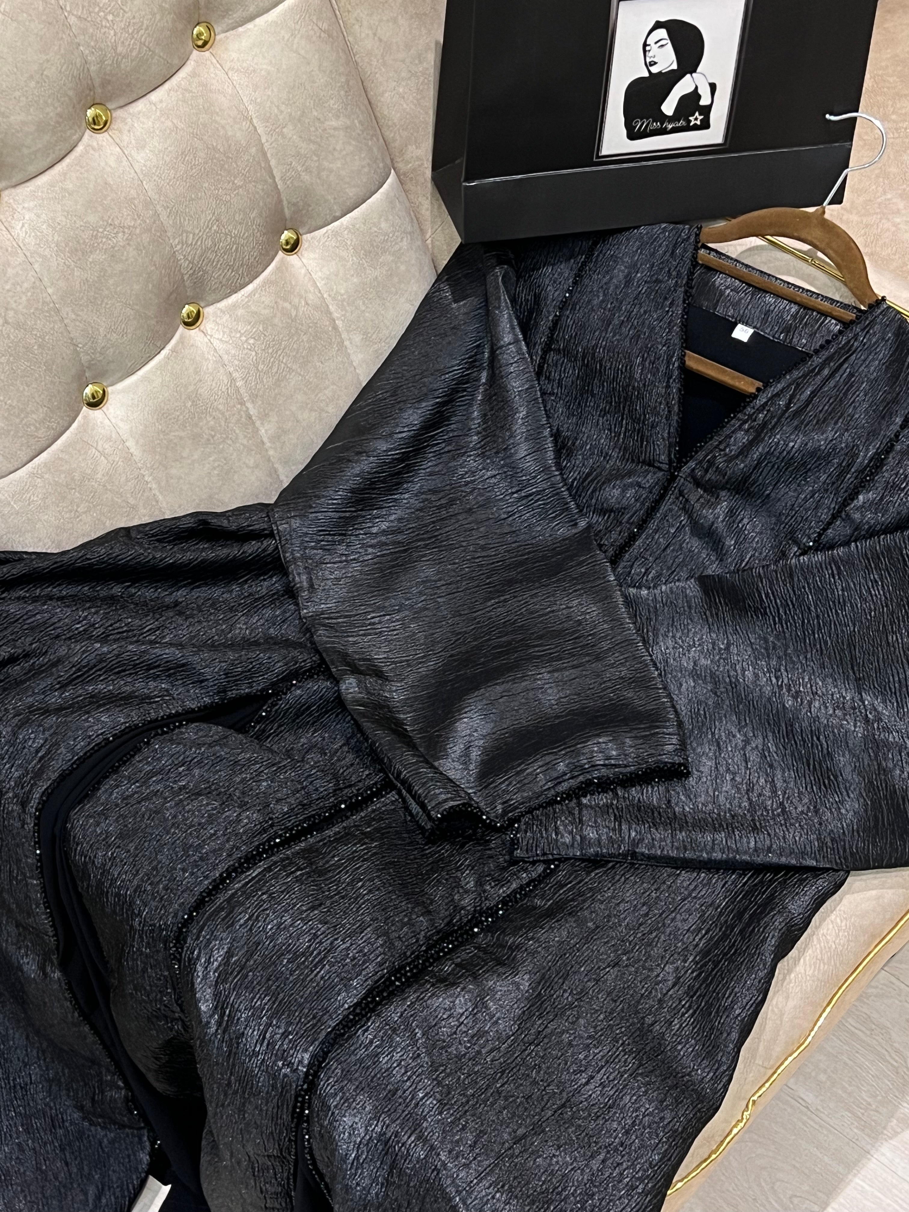 Black Obsidian Abaya- MH040