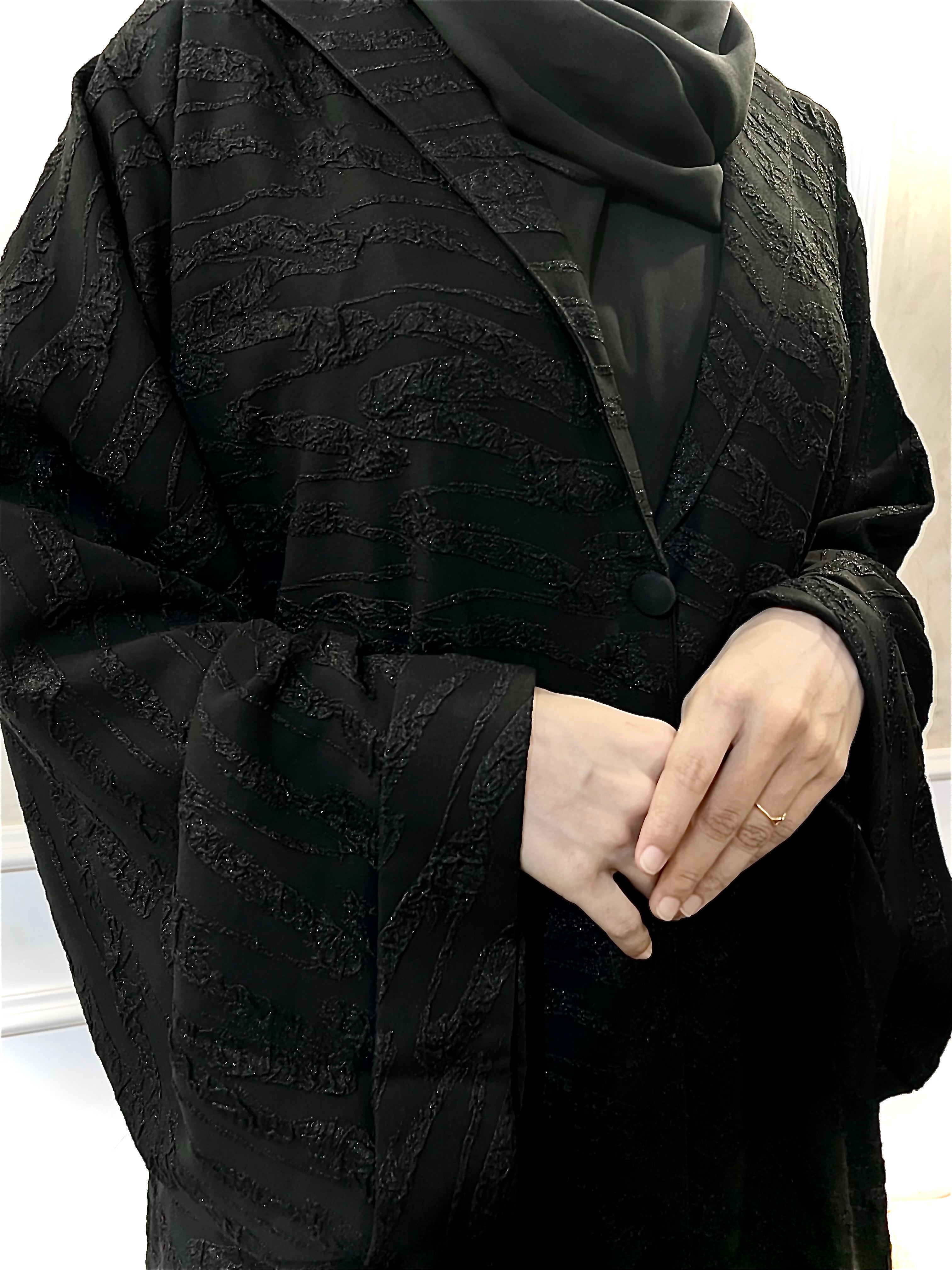 Sana Black Coat Abaya -MH025