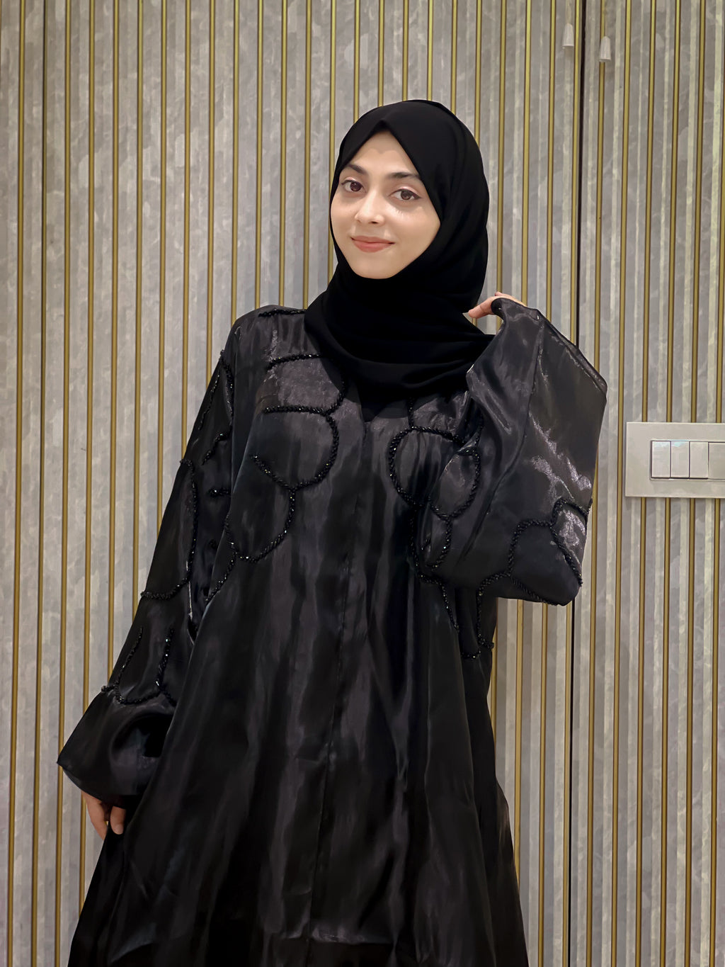 BLACK PARTY SANA ABAYA- MH014