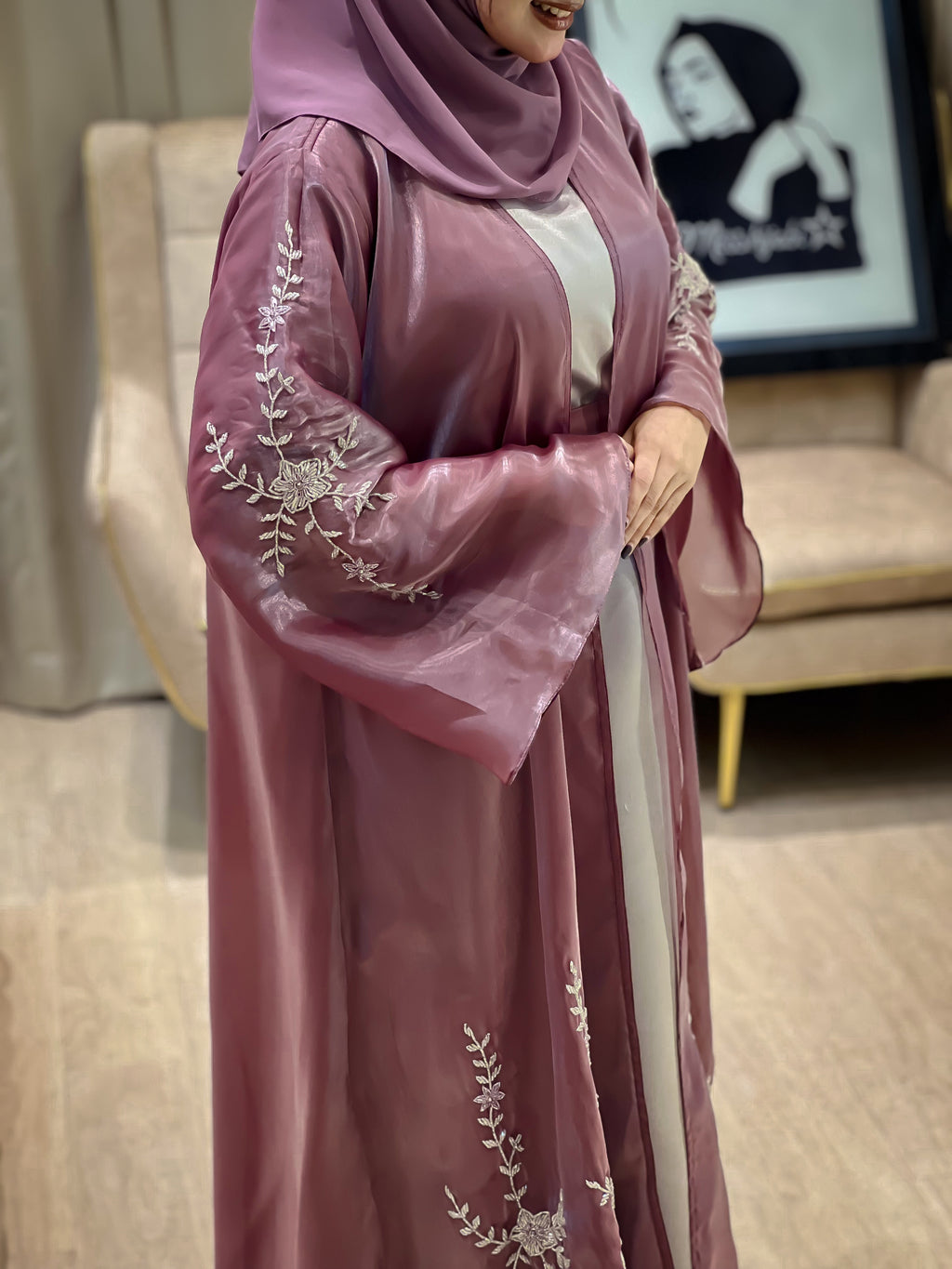 NAFZ Purple Abaya- MH002