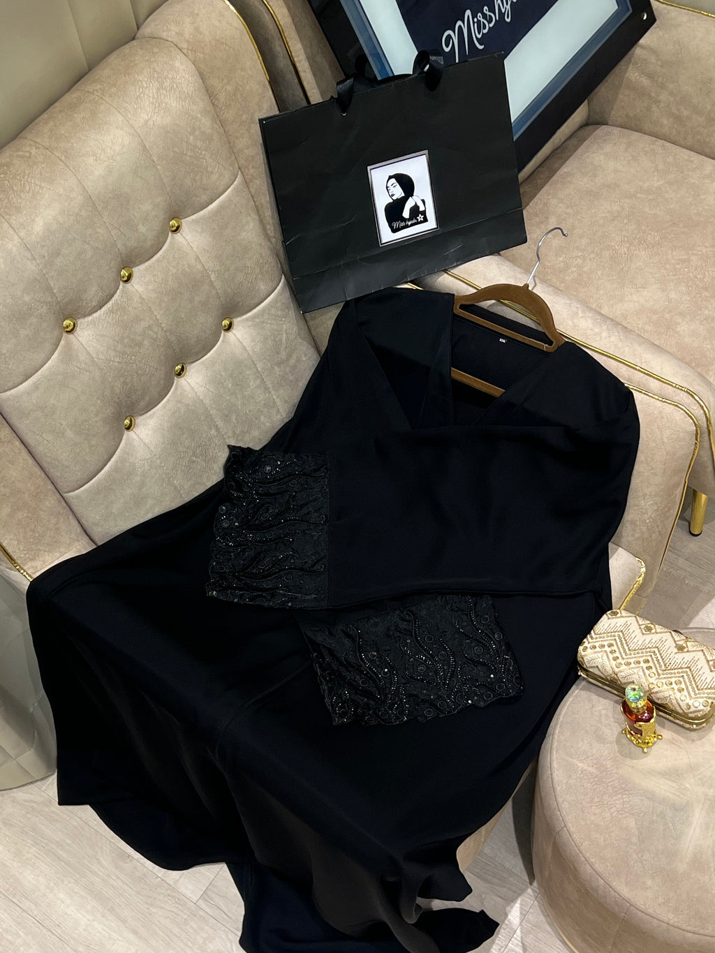 Black Abaya for Formal Occasions – Luxury Collection- MH052