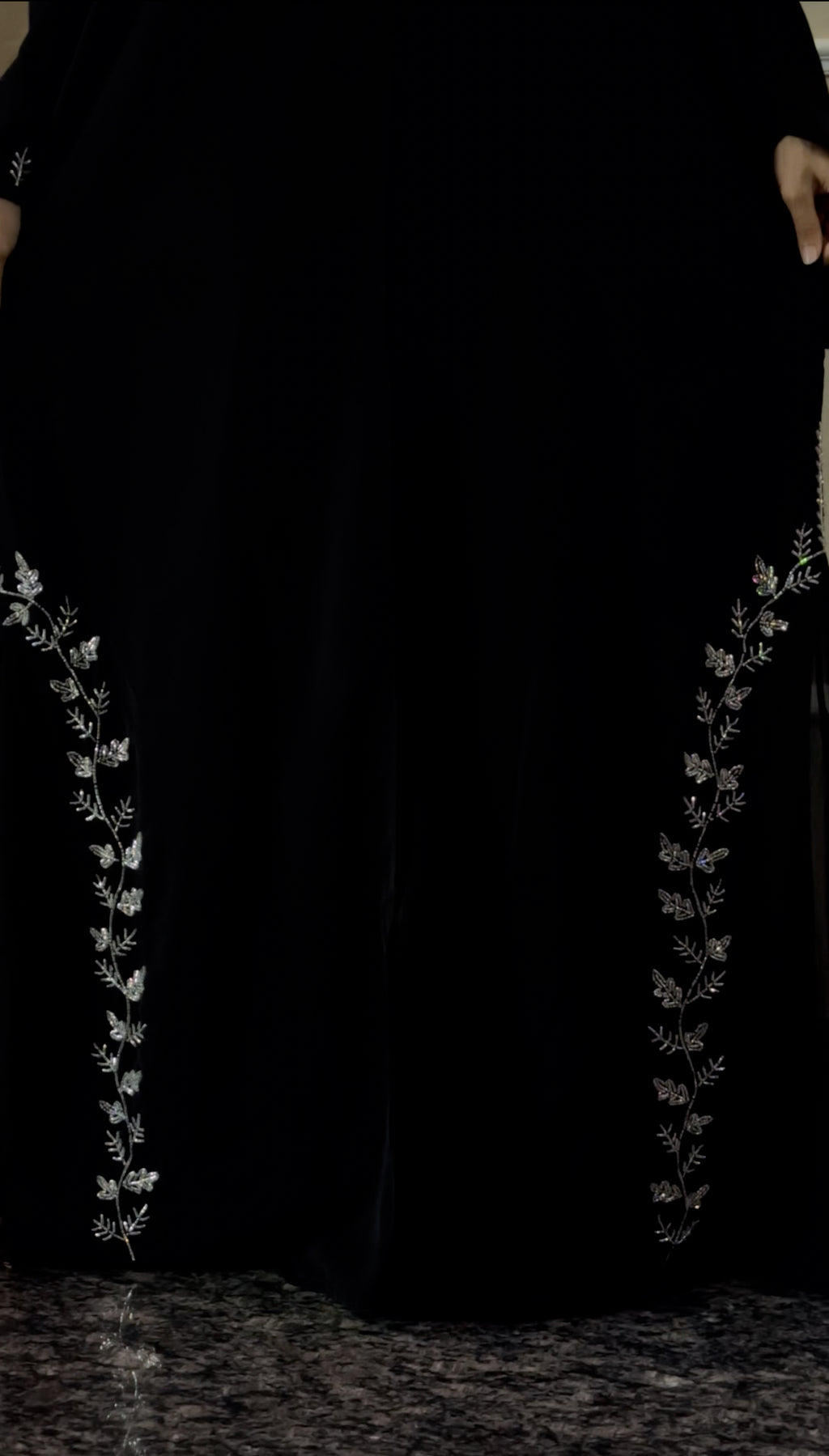 Sana Obsidian Black Abaya -MH031