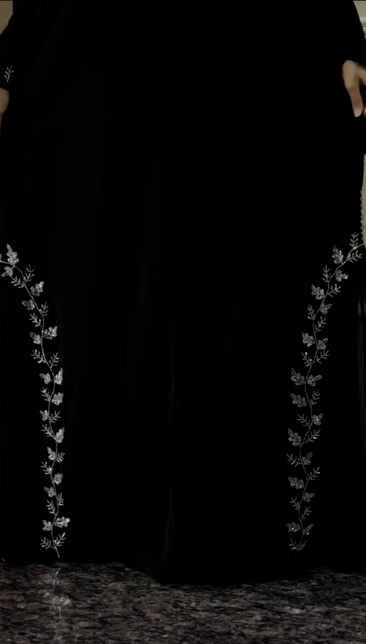 Sana Obsidian Black Abaya -MH031