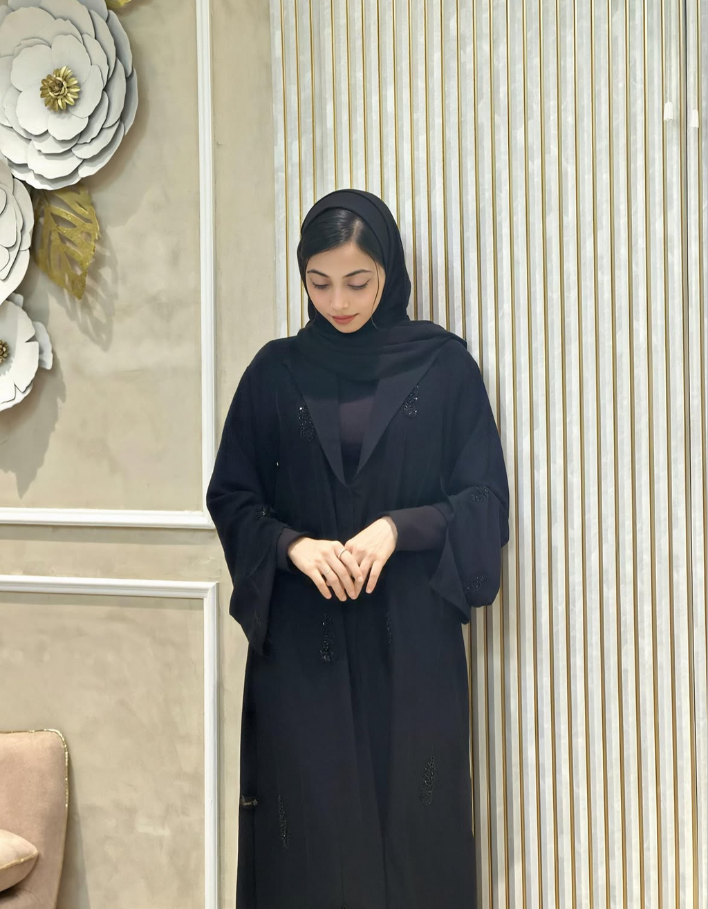 Sana Raven Black Abaya- MH030