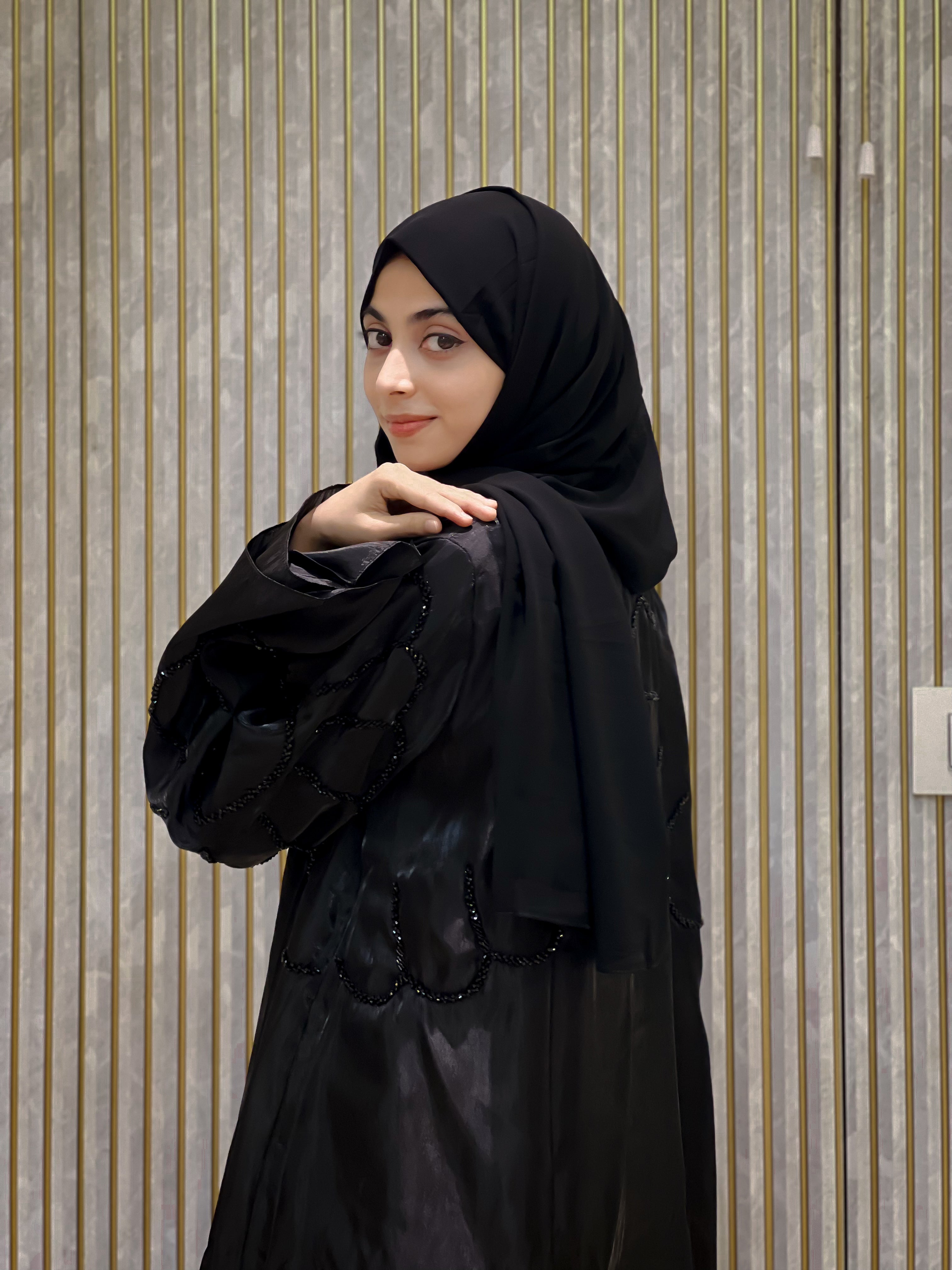 BLACK PARTY SANA ABAYA- MH014
