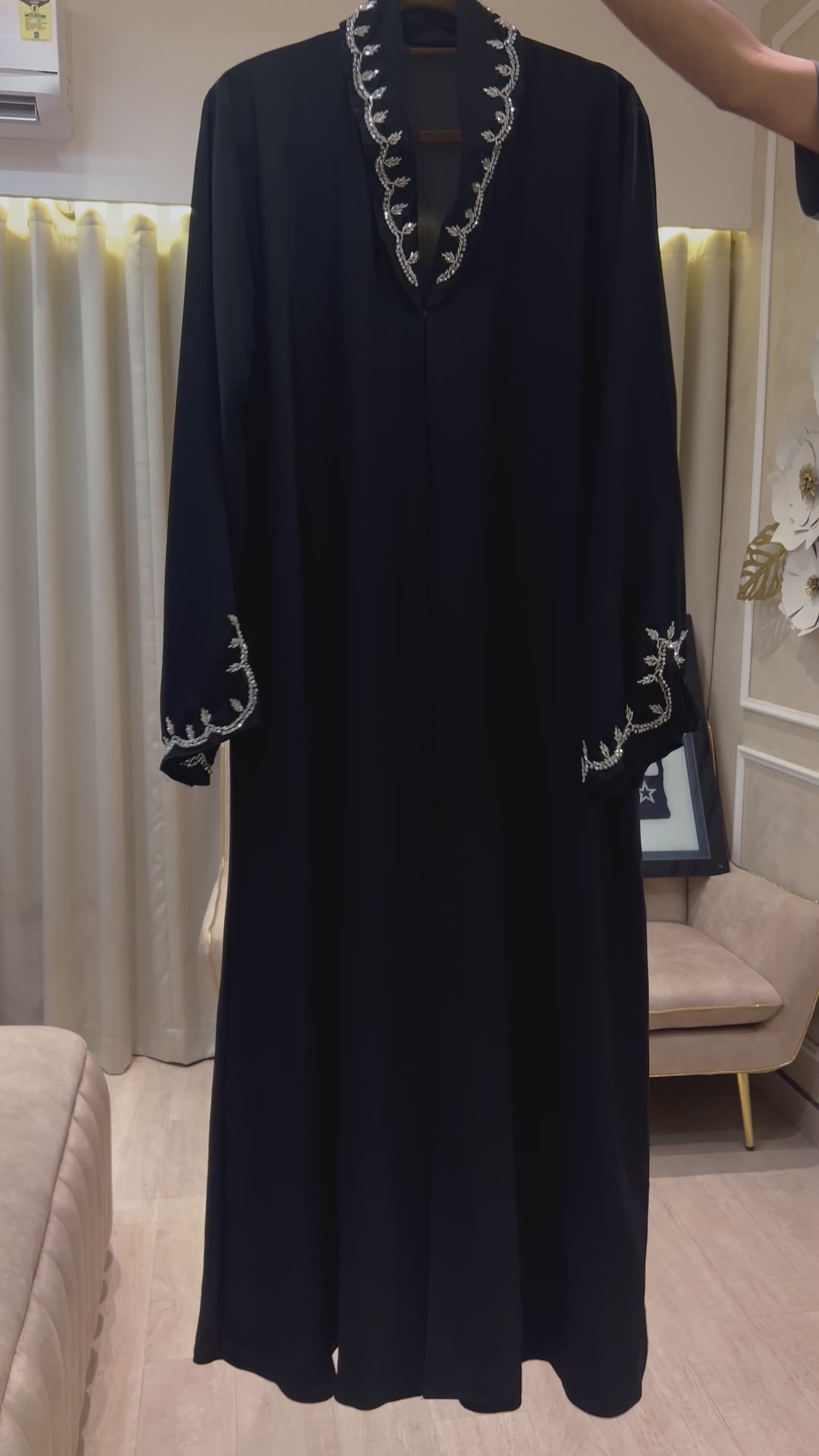 Classic Modesty Black Abaya-  MH051