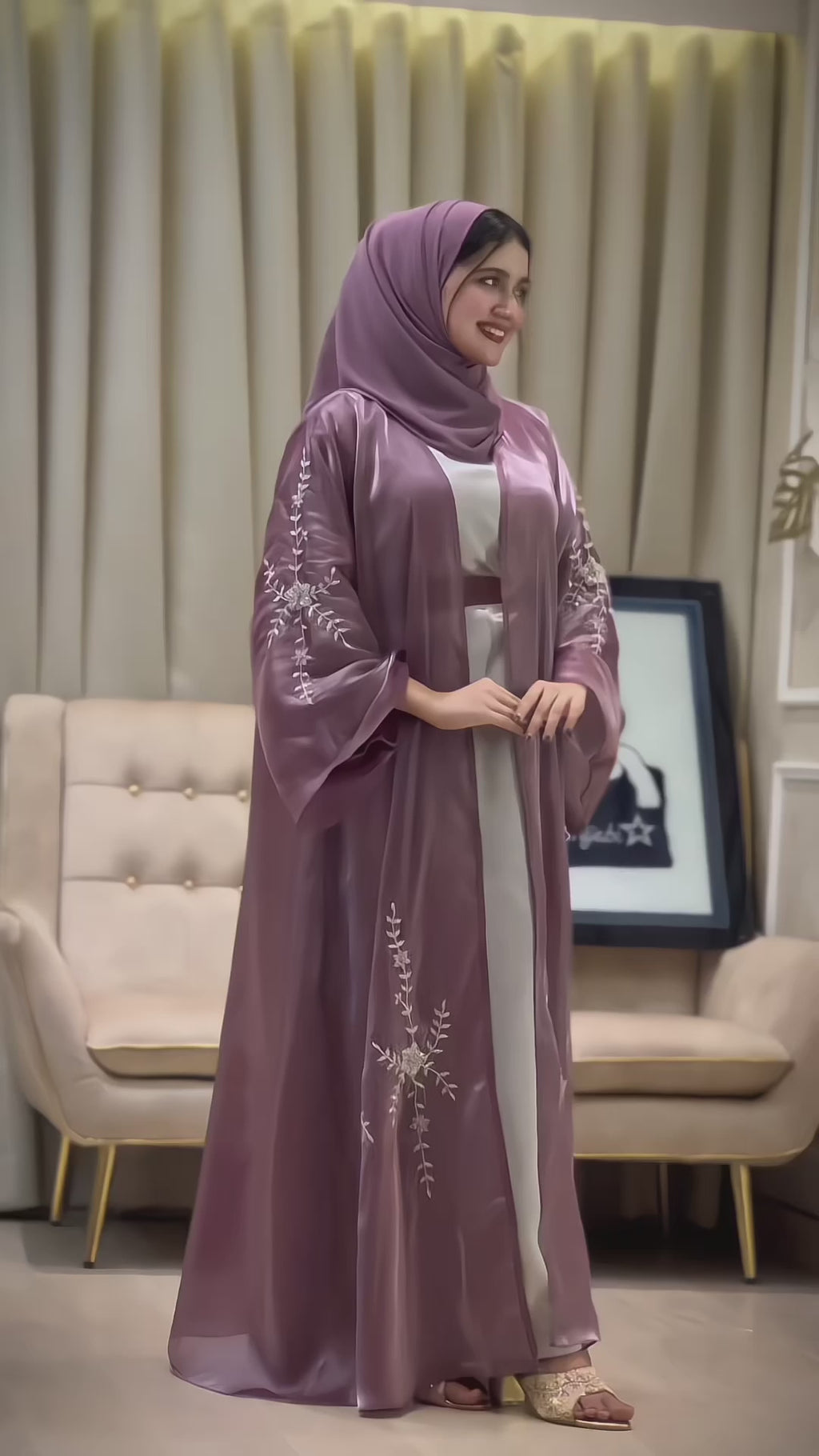 NAFZ Purple Abaya- MH002